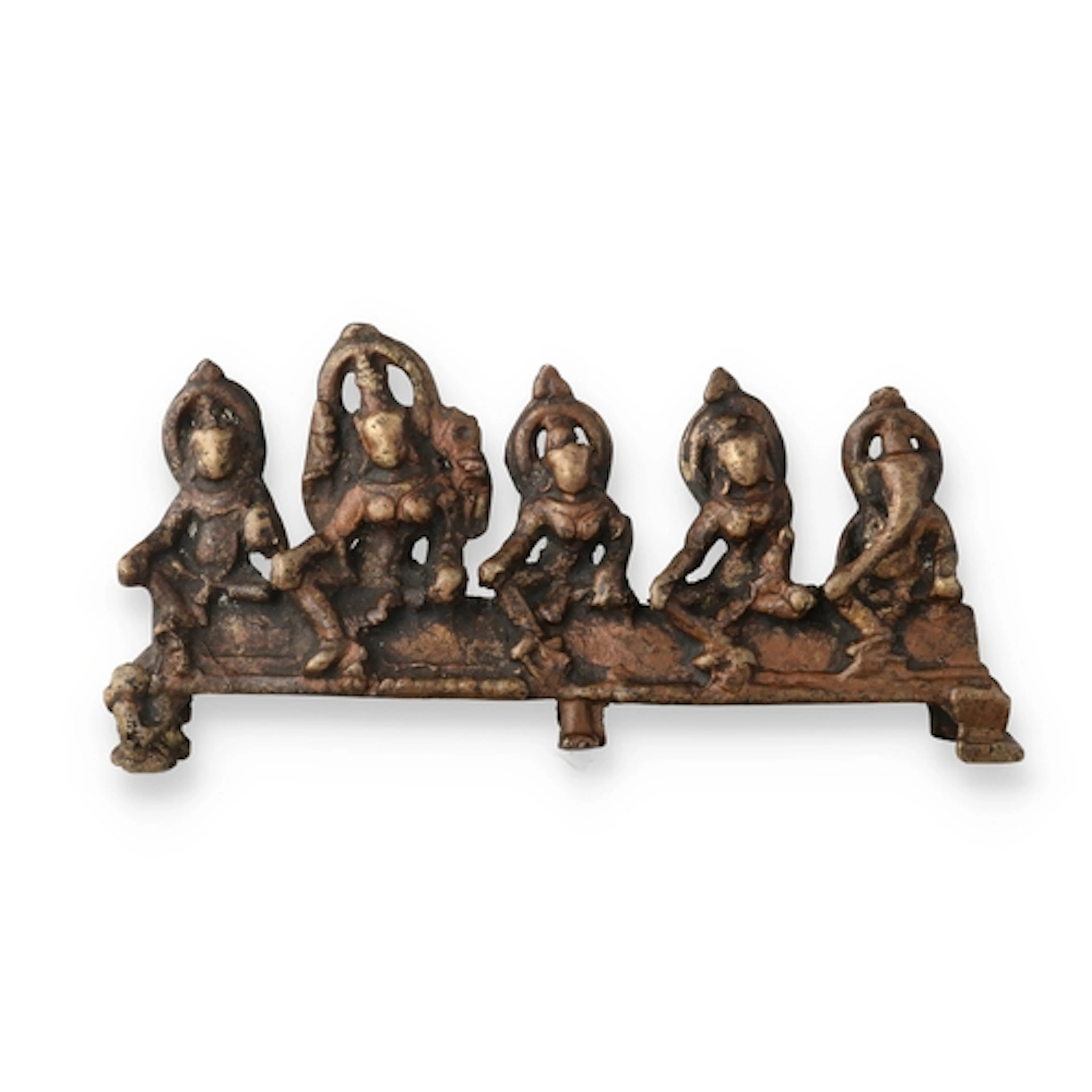 A 19TH CENTURY EARLY INDIAN OR NEPALESE BRONZE SHOWING A HIN...