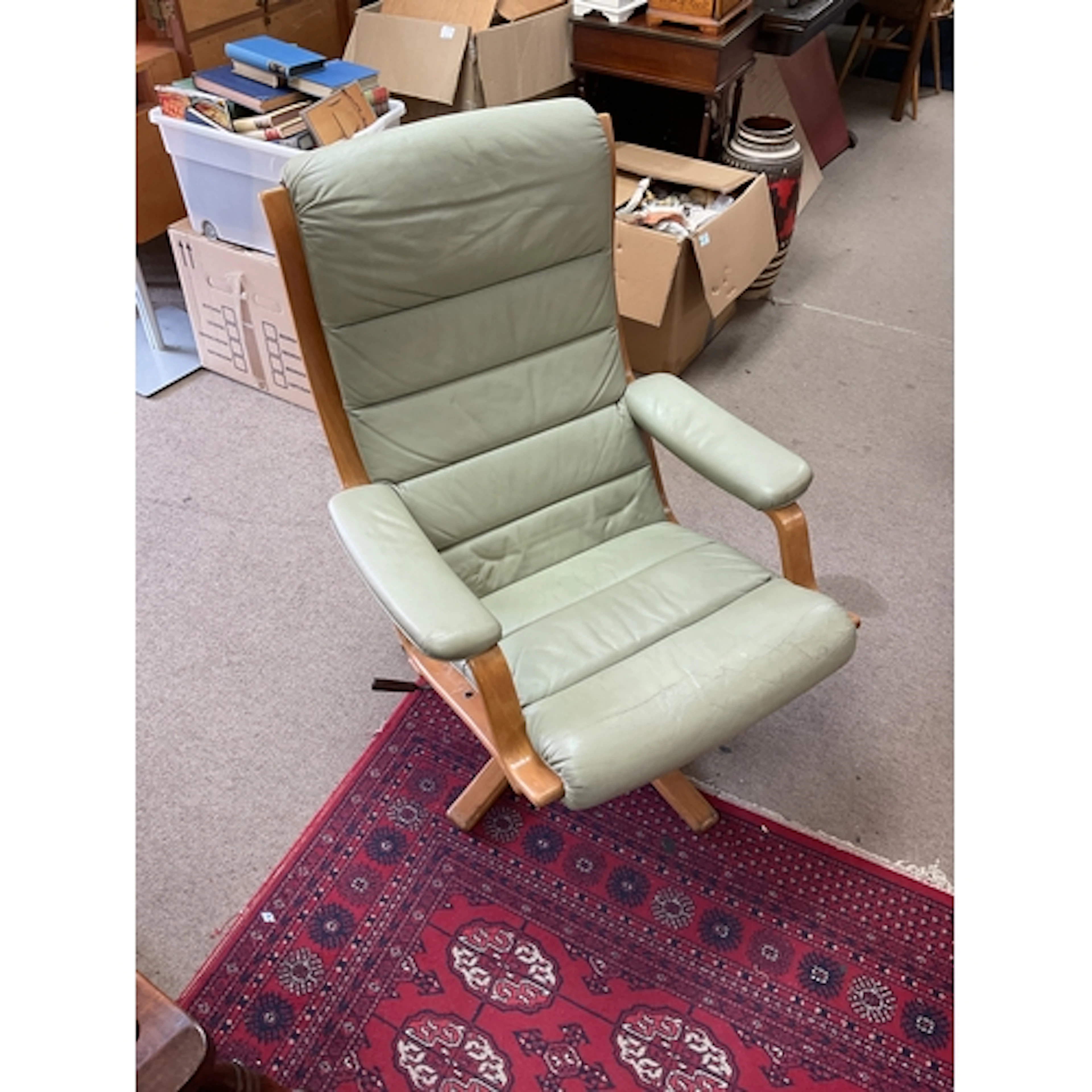 Clean example of vintage Swedish design leather Gote Mobler ...