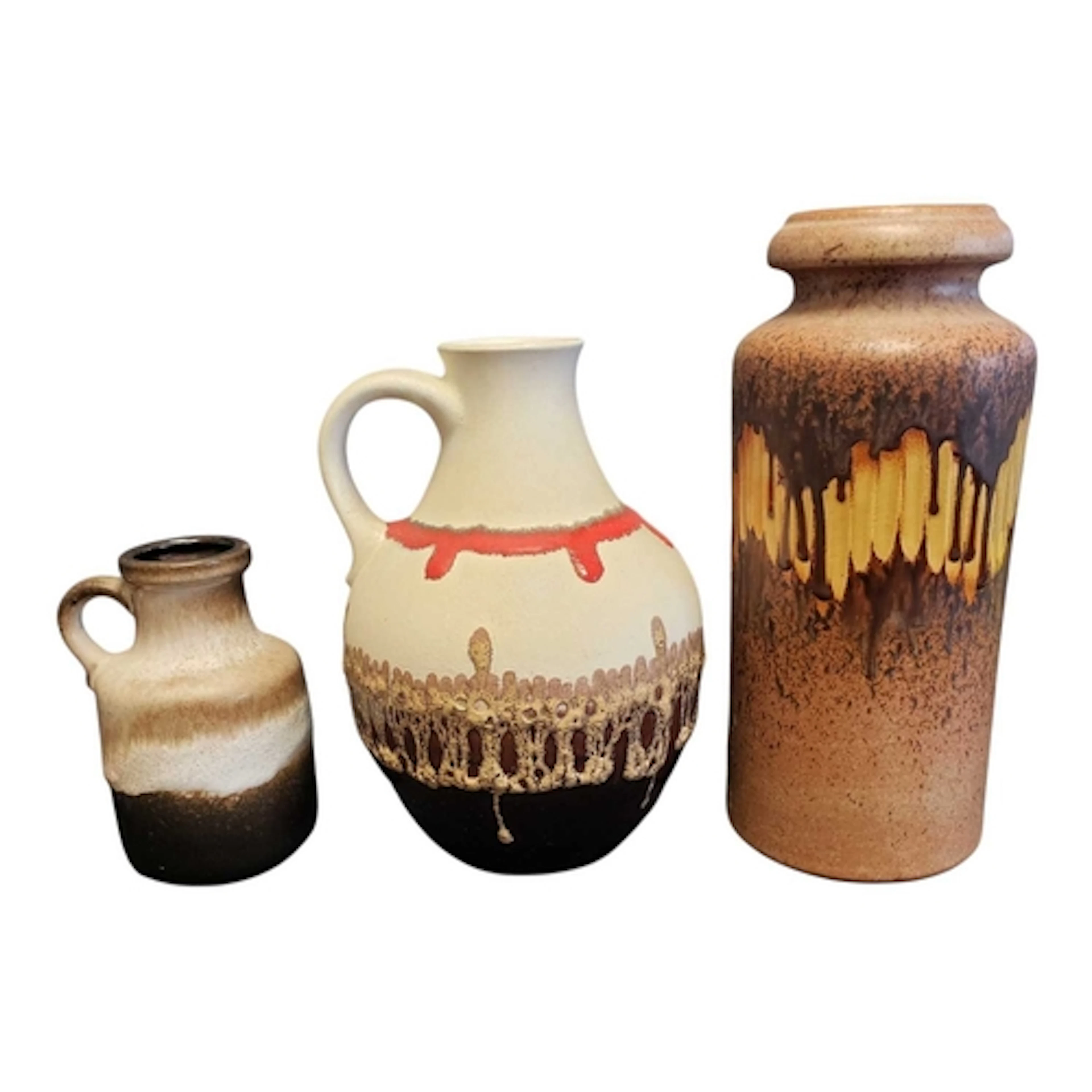 Three 20th century West German ceramic vases. To include a B...