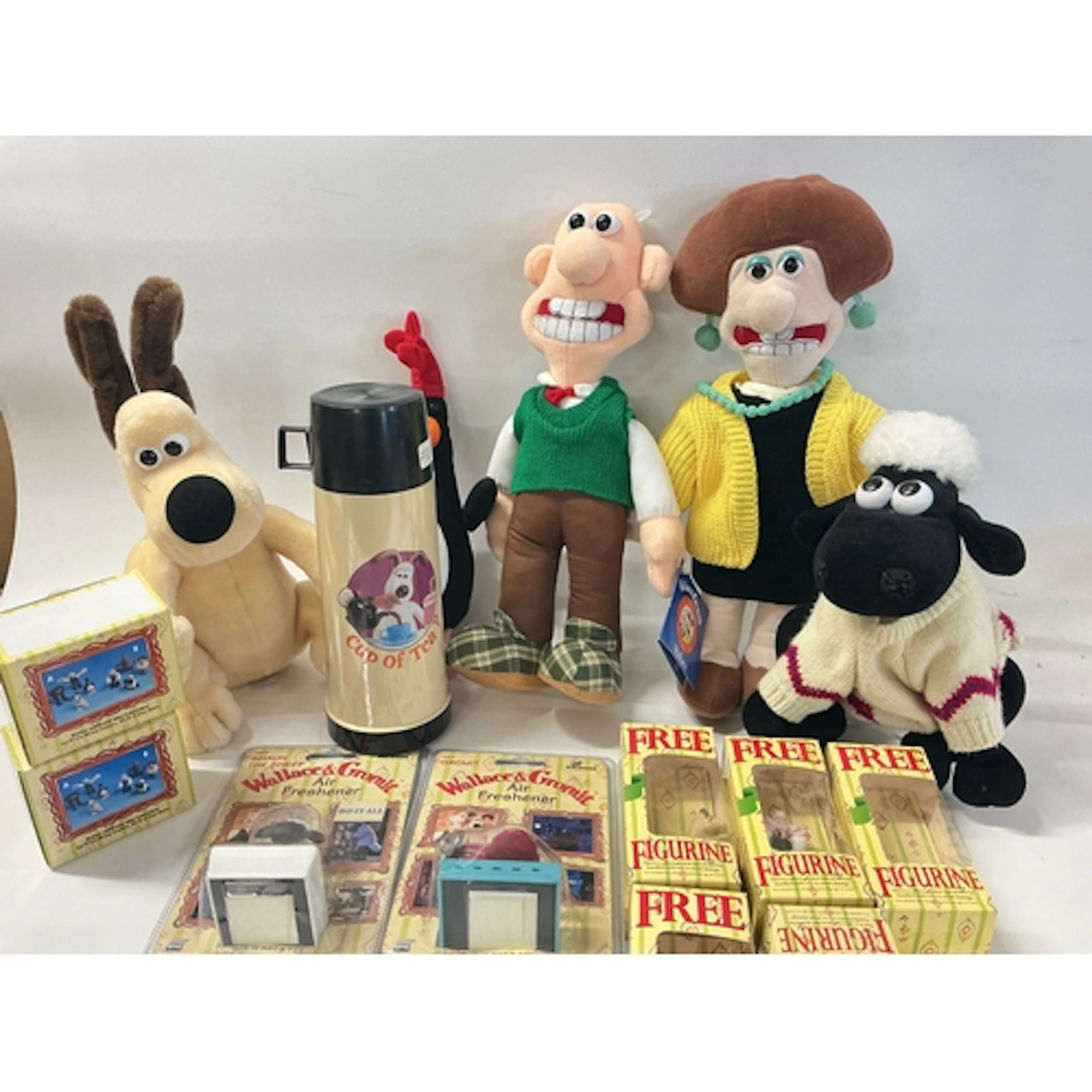 A Collection Of Wallace And Gromit Toys And ephemera.
