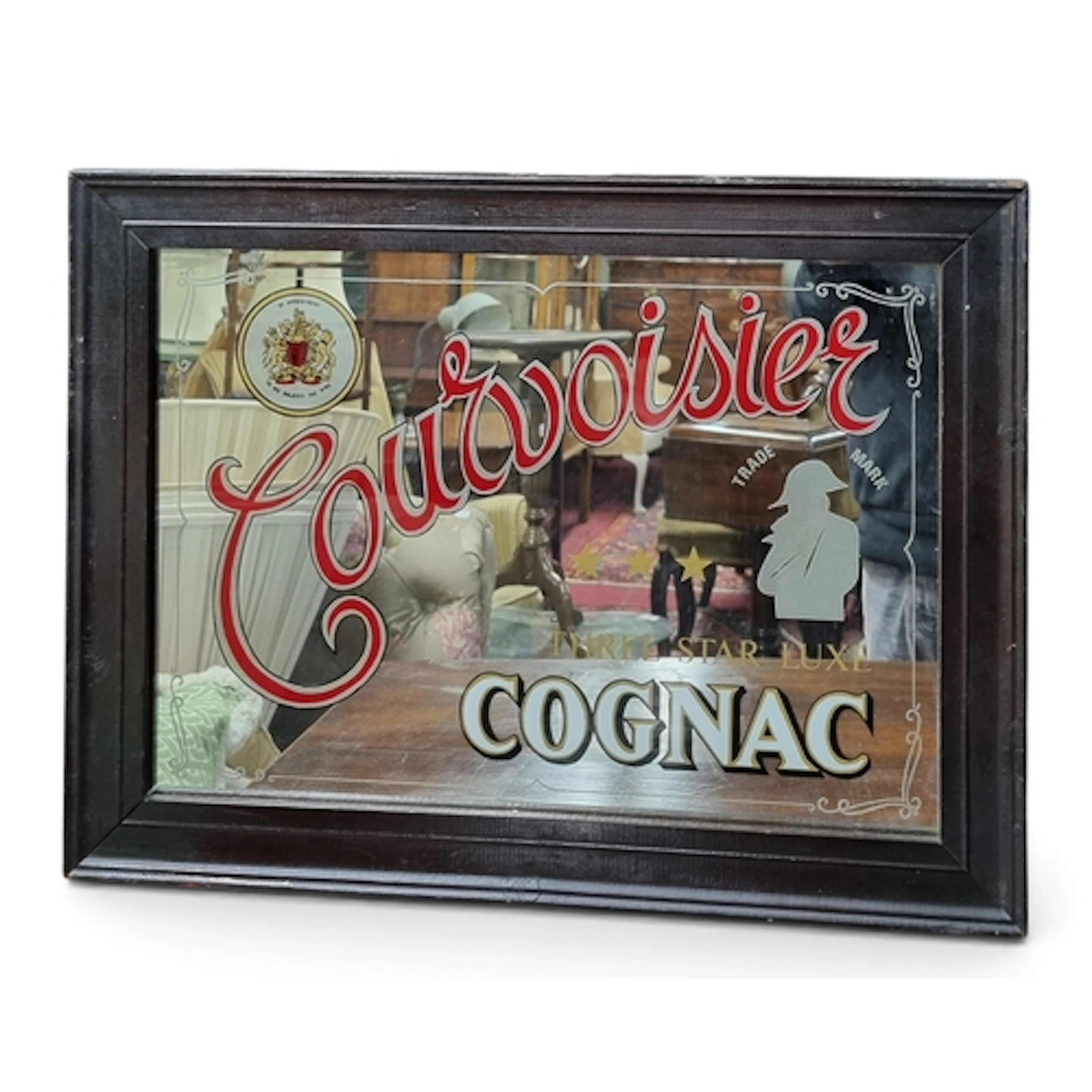 Original 1970s Cognac advertising Mirror. Framed size 50cm x...