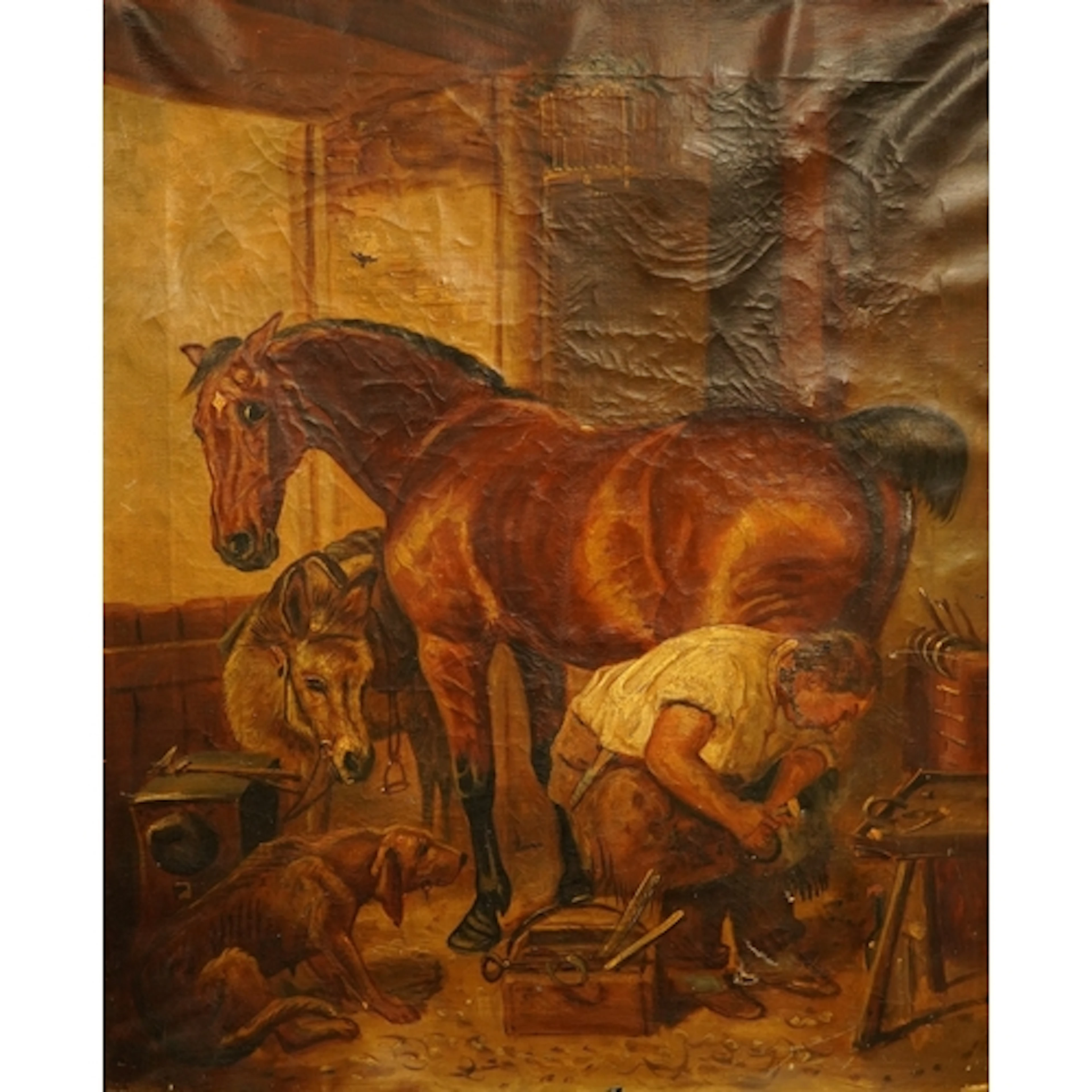 After Sir Edwin Henry Landseer RA (1802-1873), ‘ Shoeing the...
