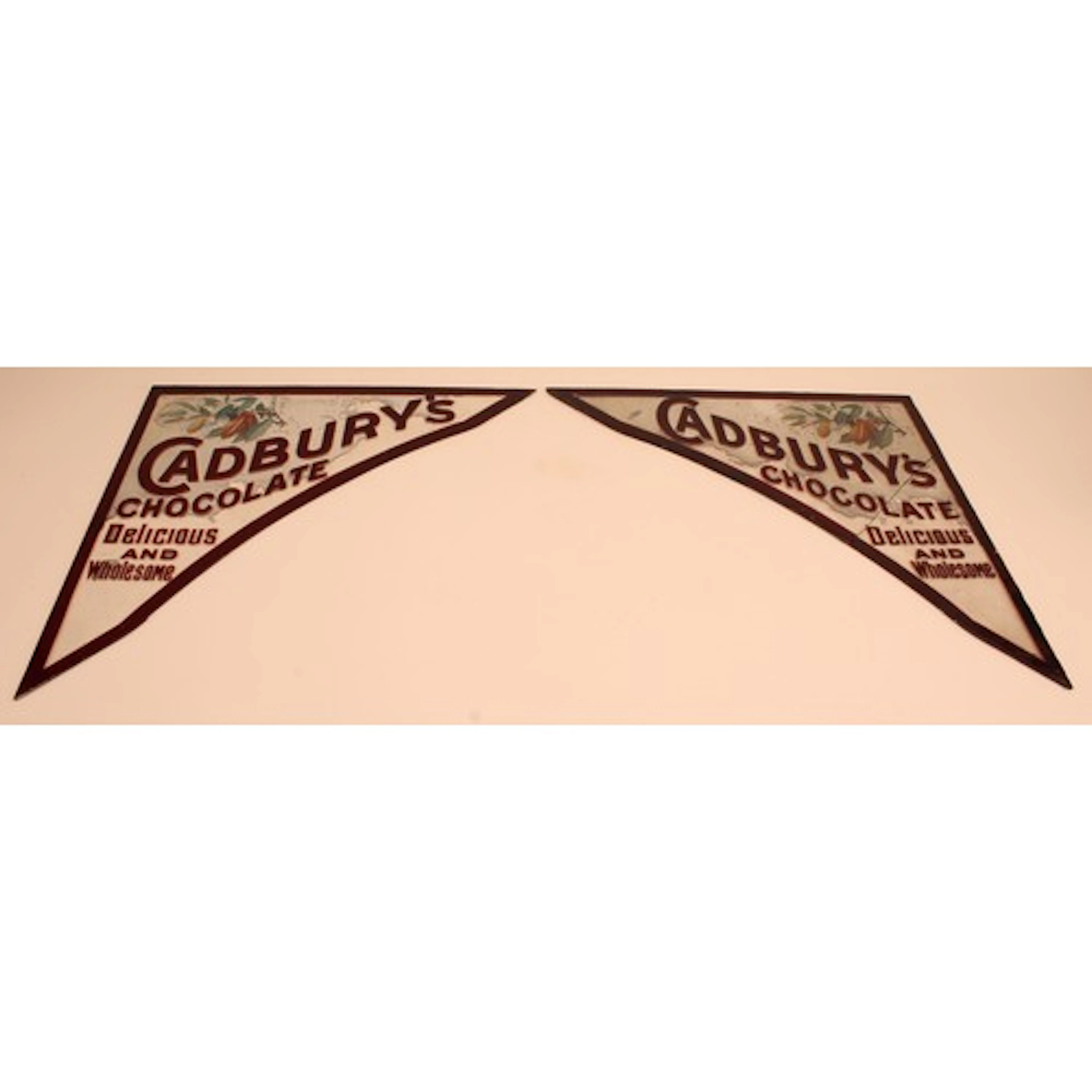 Advertising - Confectionery - a pair of late 19th century gl...
