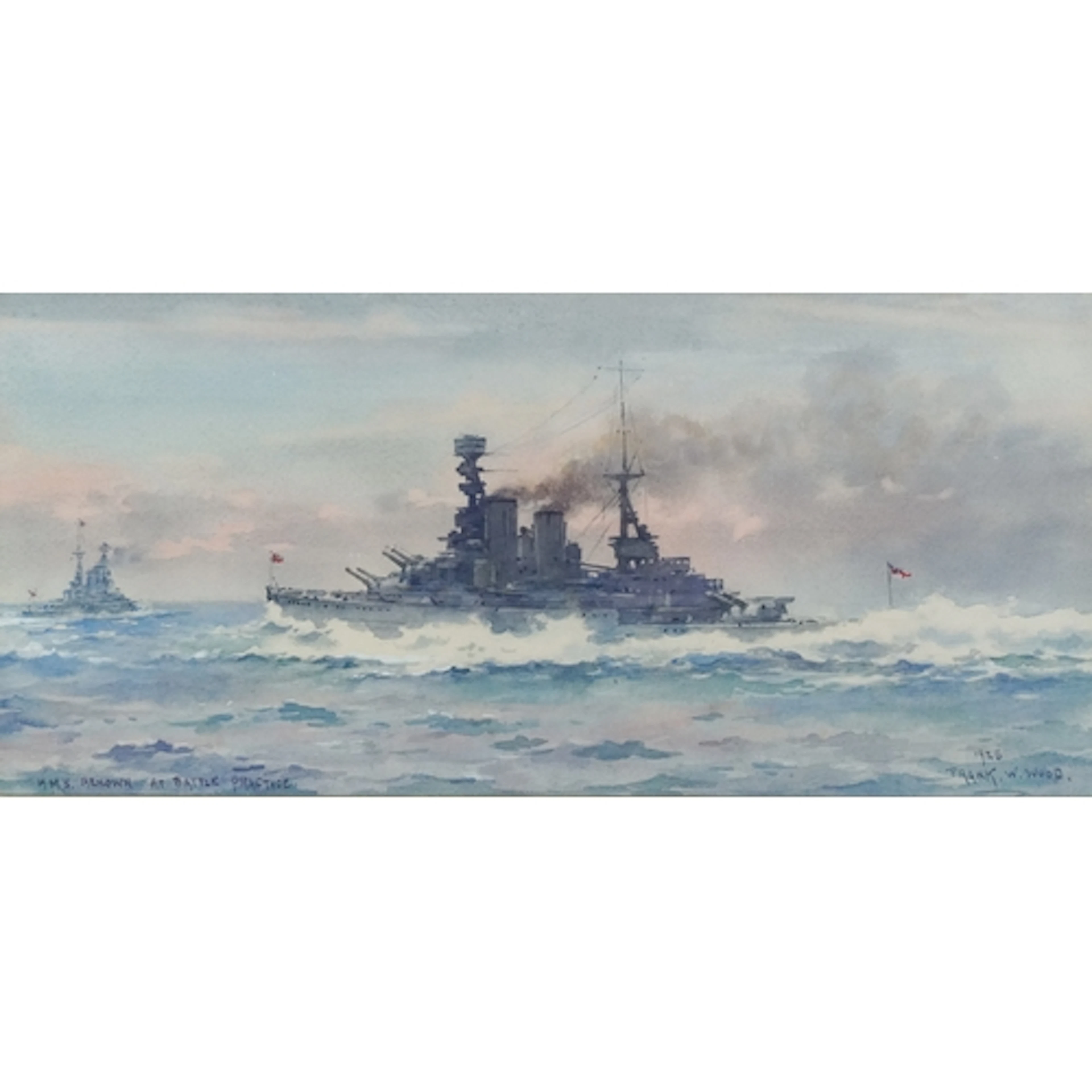 Frank Watson - Naval interest HMS Renown at Battle Practice,...