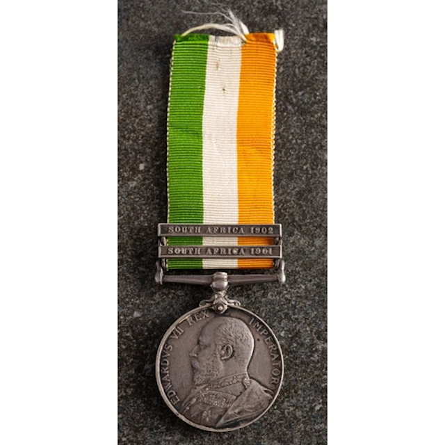A King's South Africa Medal with two clasps to '7570 Corpl ...