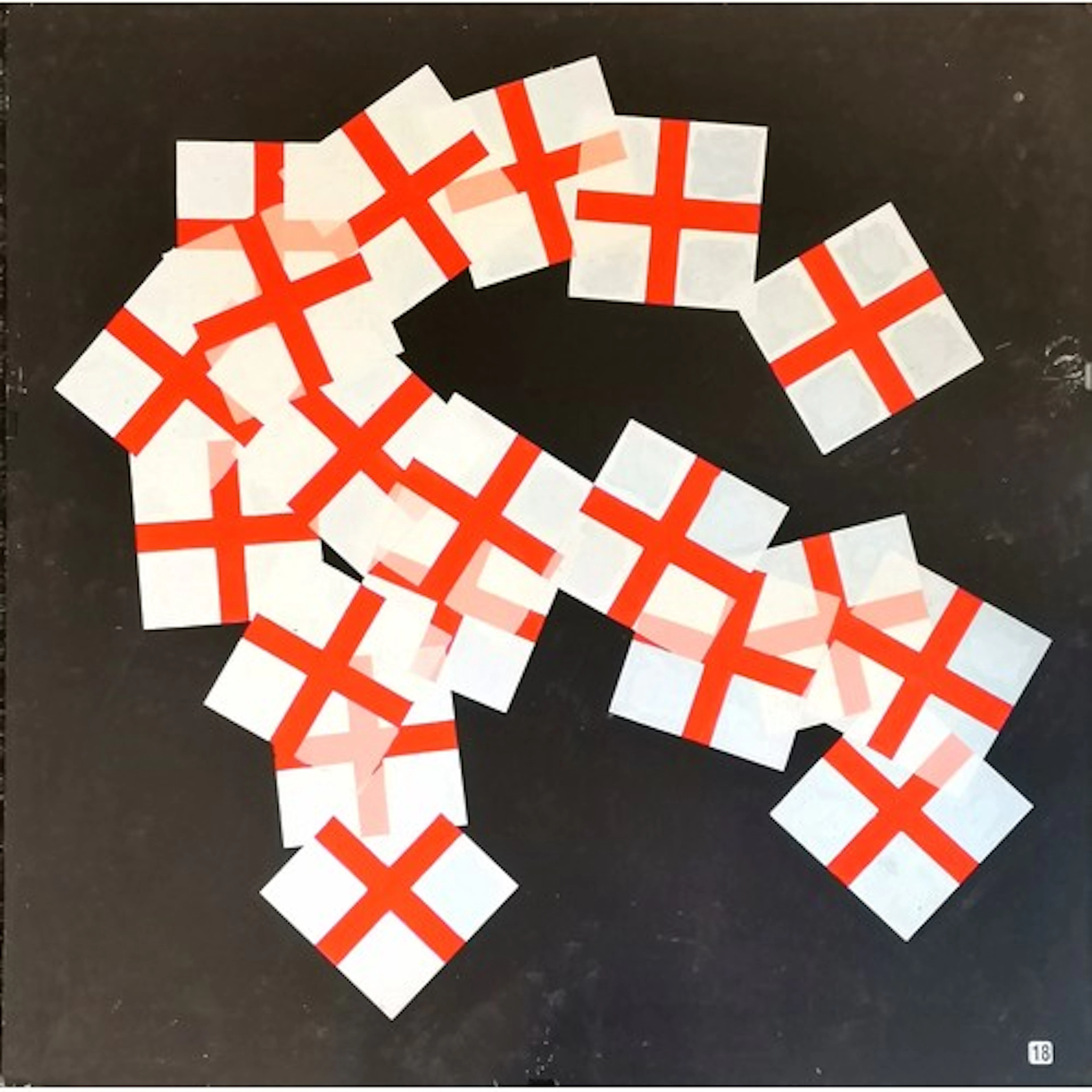 Basil Goode 1970's abstract geometric acrylic painting on ha...