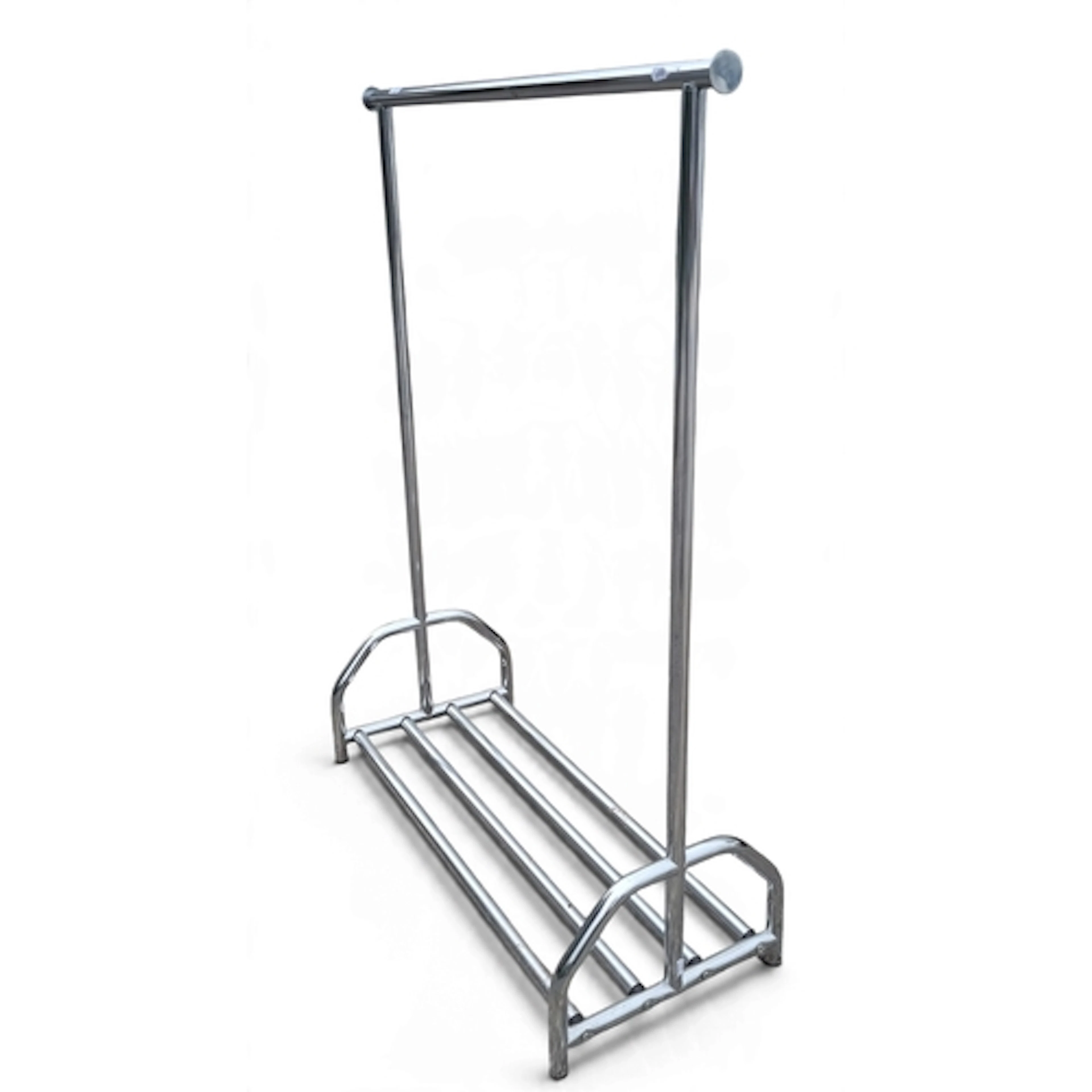 Two Chrome Clothes Rails.