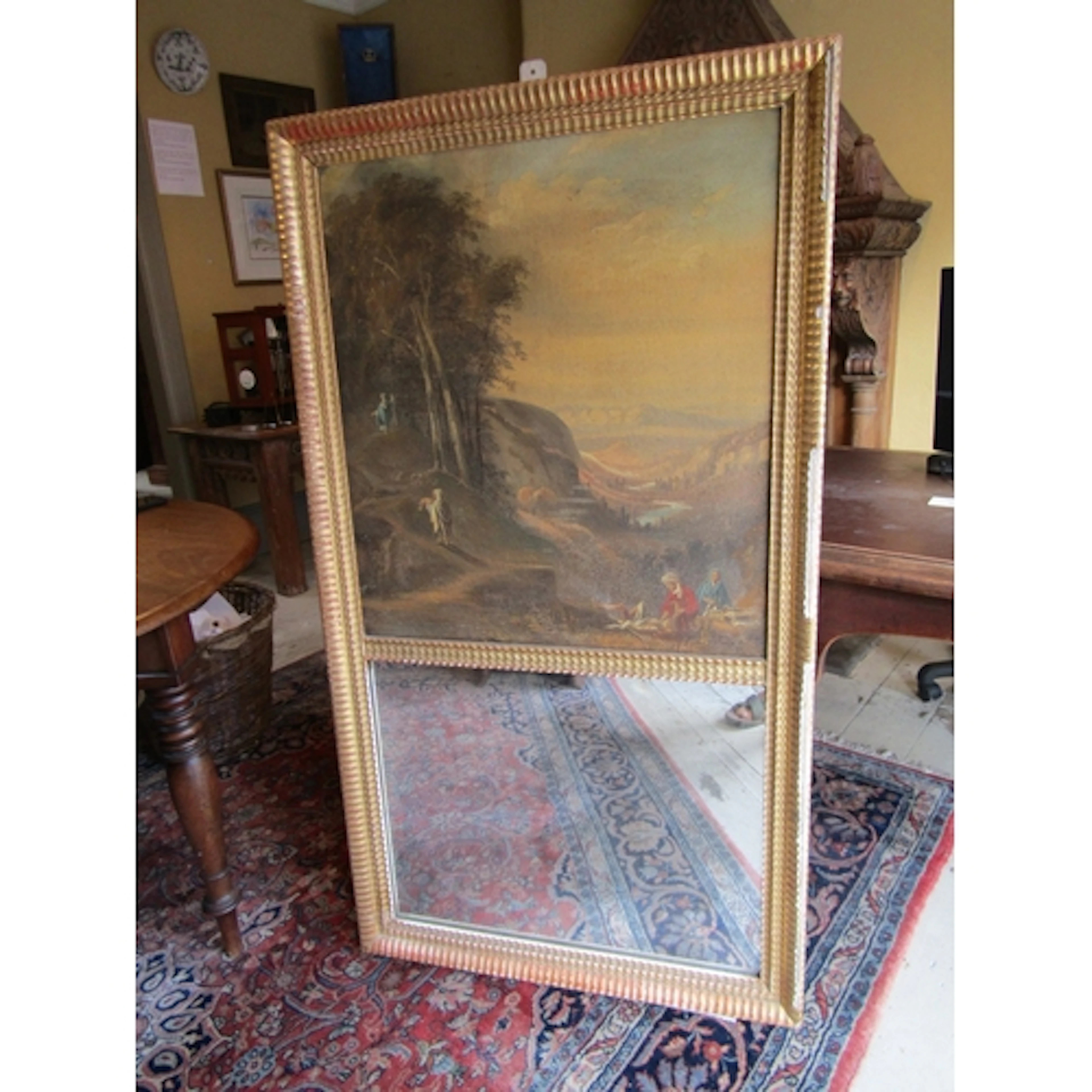 Regency Rectangular Form Over Mantel with Old Master School ...