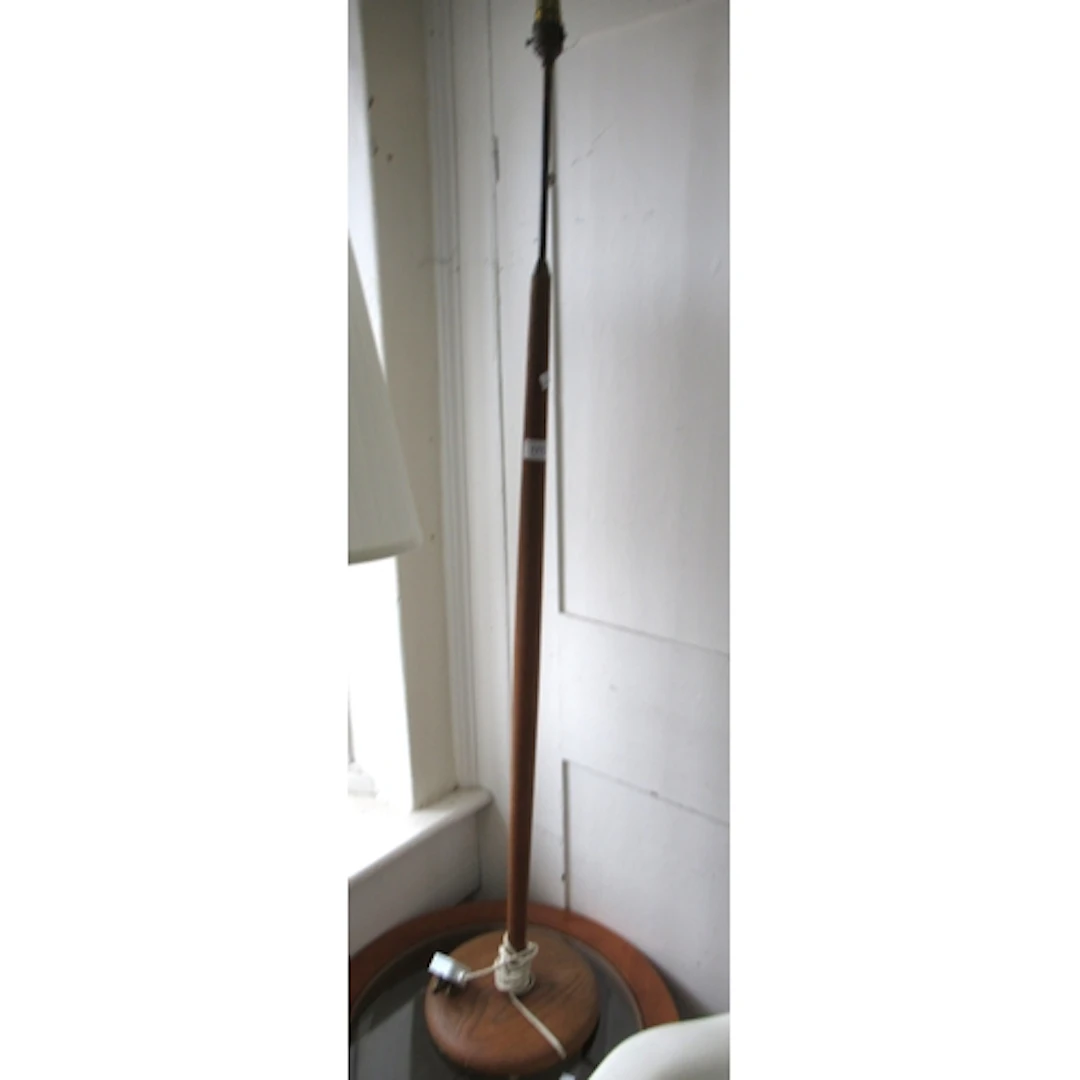 Falken Belysning, Swedish oak 1970s lamp standard, with bras...