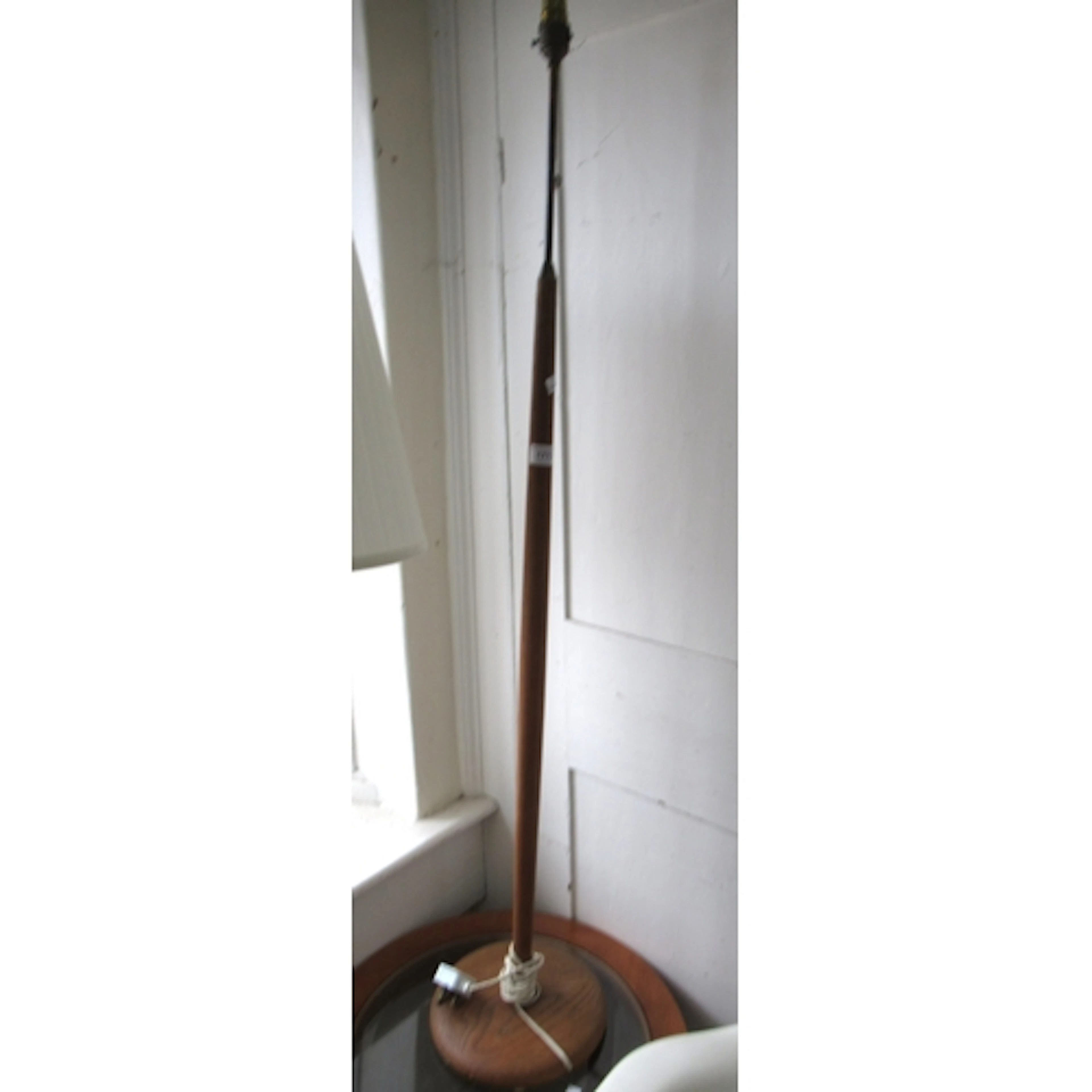 Falken Belysning, Swedish oak 1970s lamp standard, with bras...