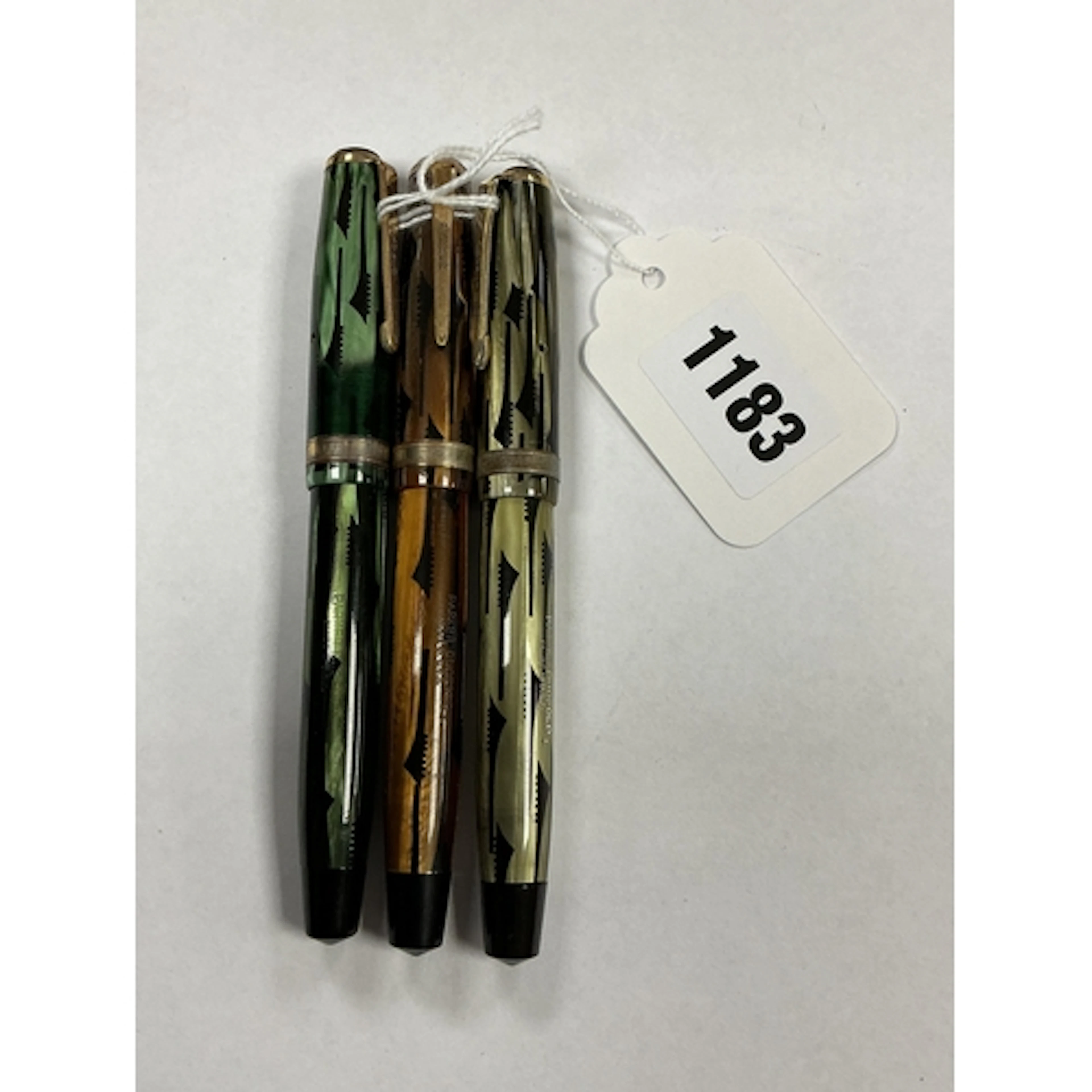 Parker Duofold geometric fountain pens (3)
