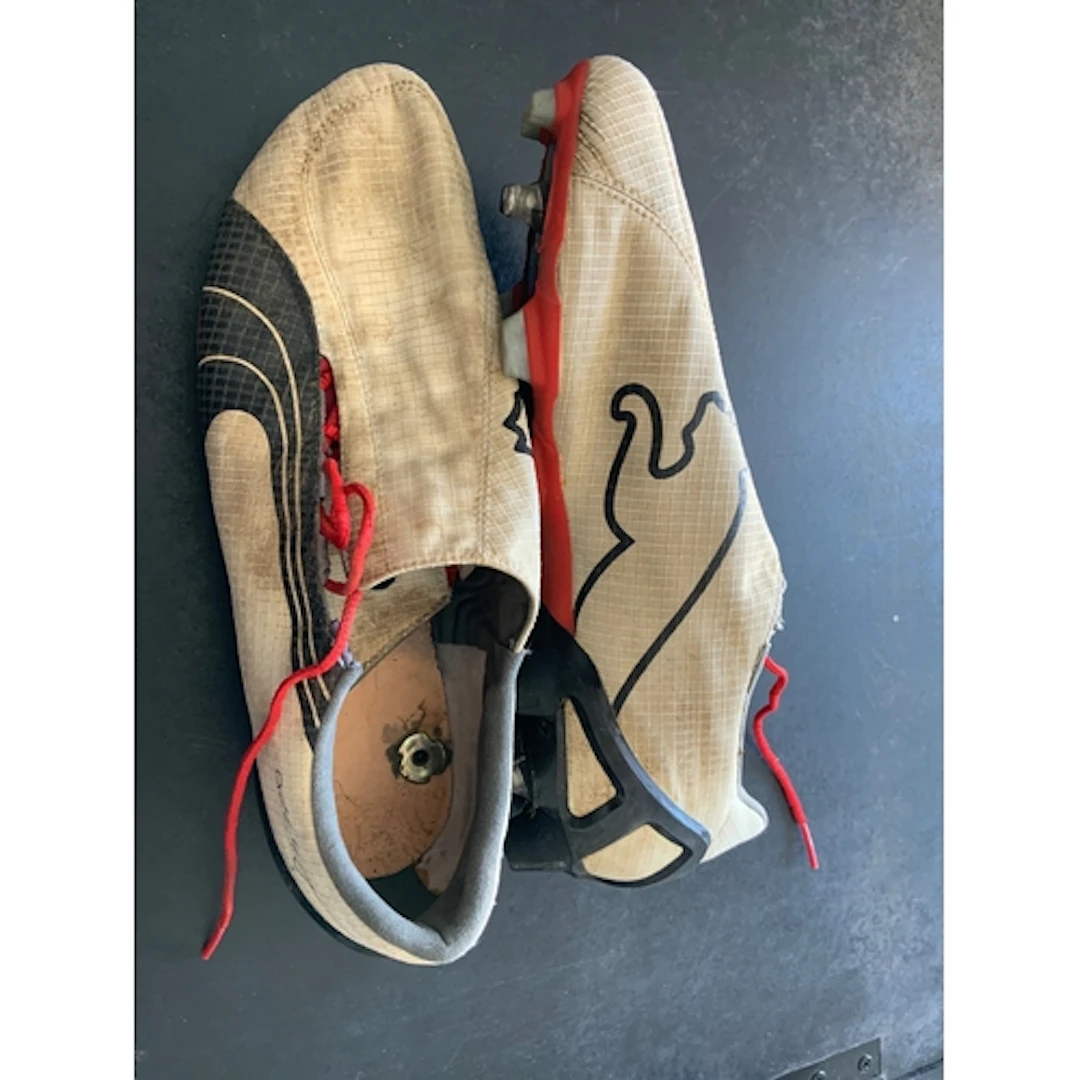Ljungberg Arsenal Match Worn Football Boots: Puma white boot...