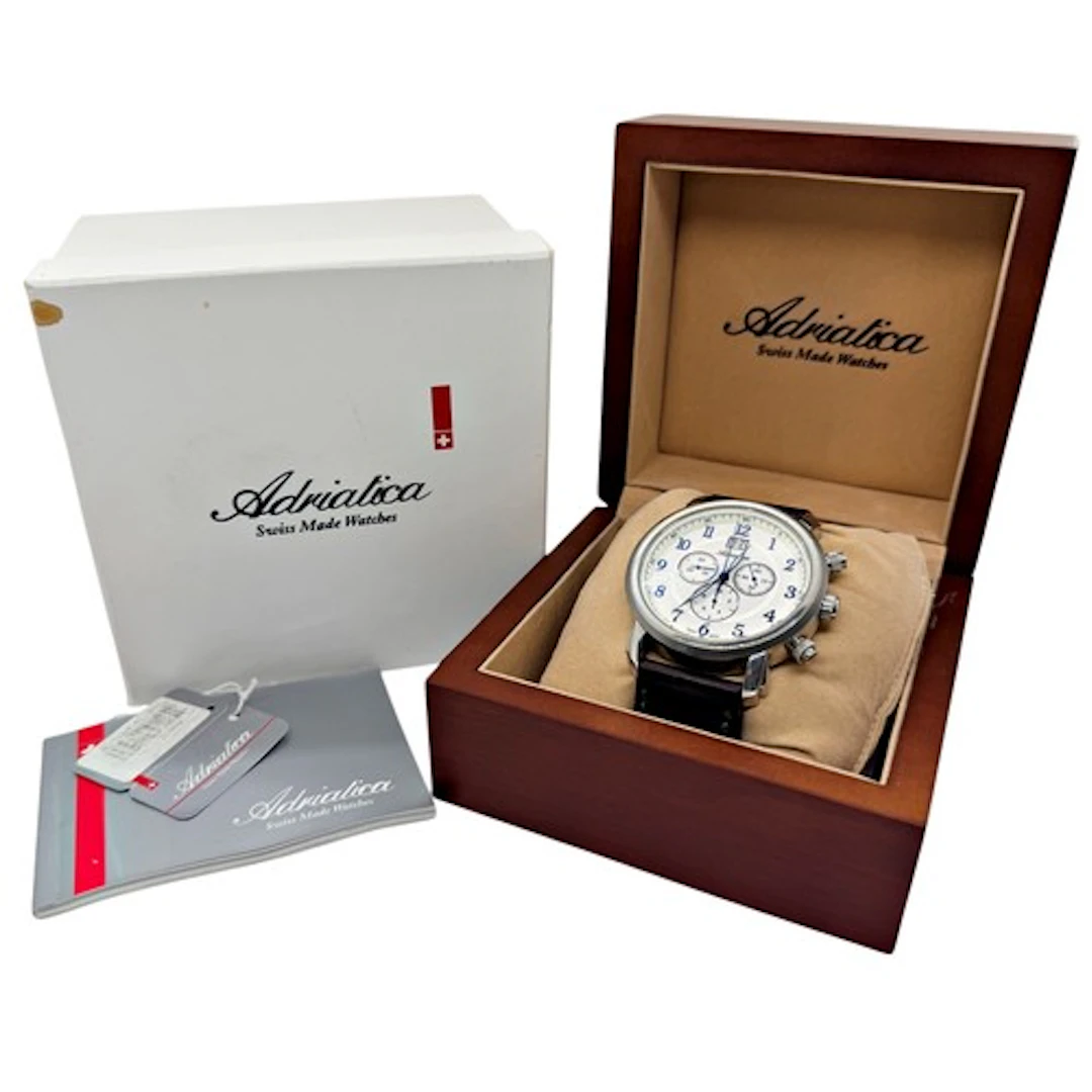 Adriatica, a gentleman's stainless steel chronograph wristwa...