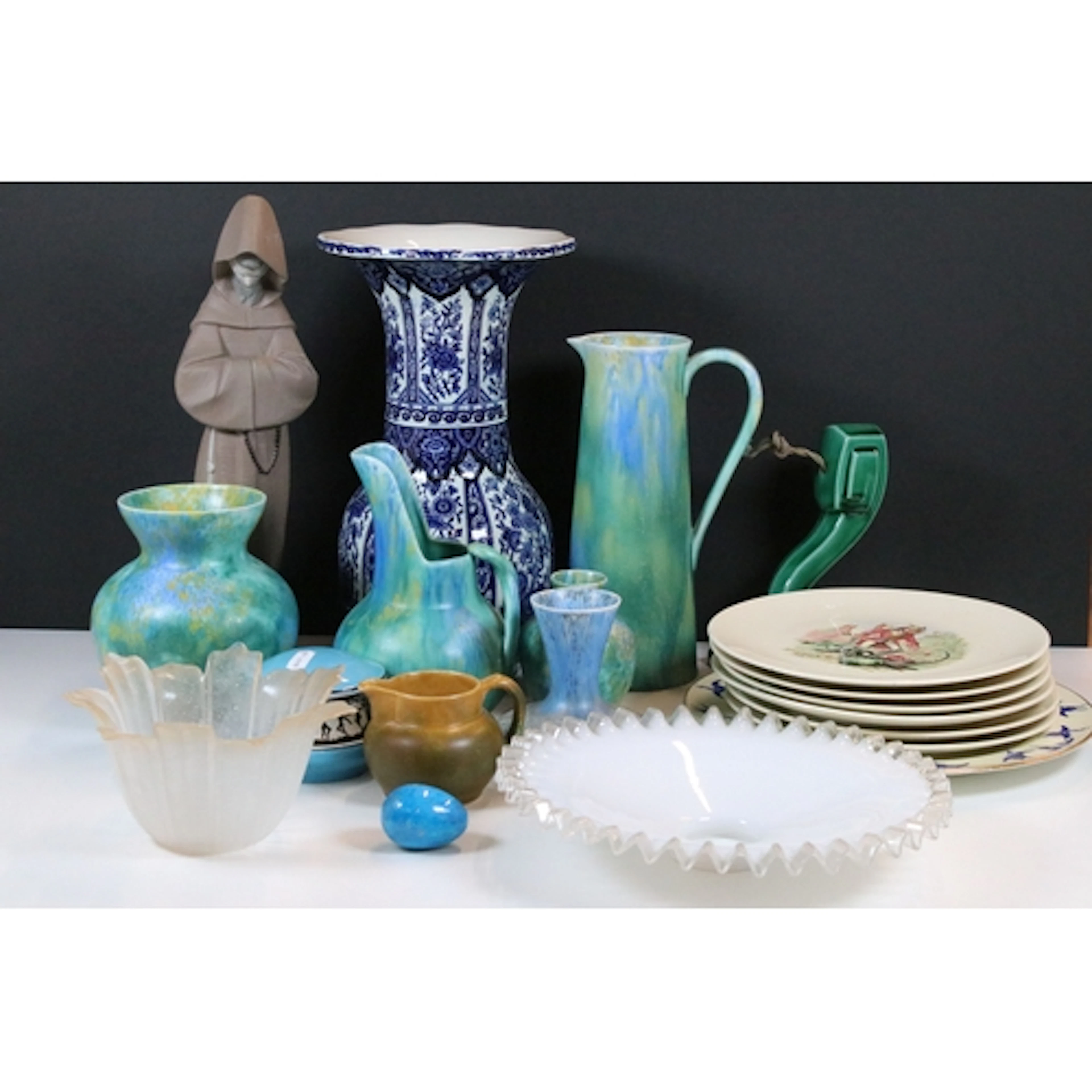 Collection of Empire Ware pottery, to comprise jugs, vases, ...