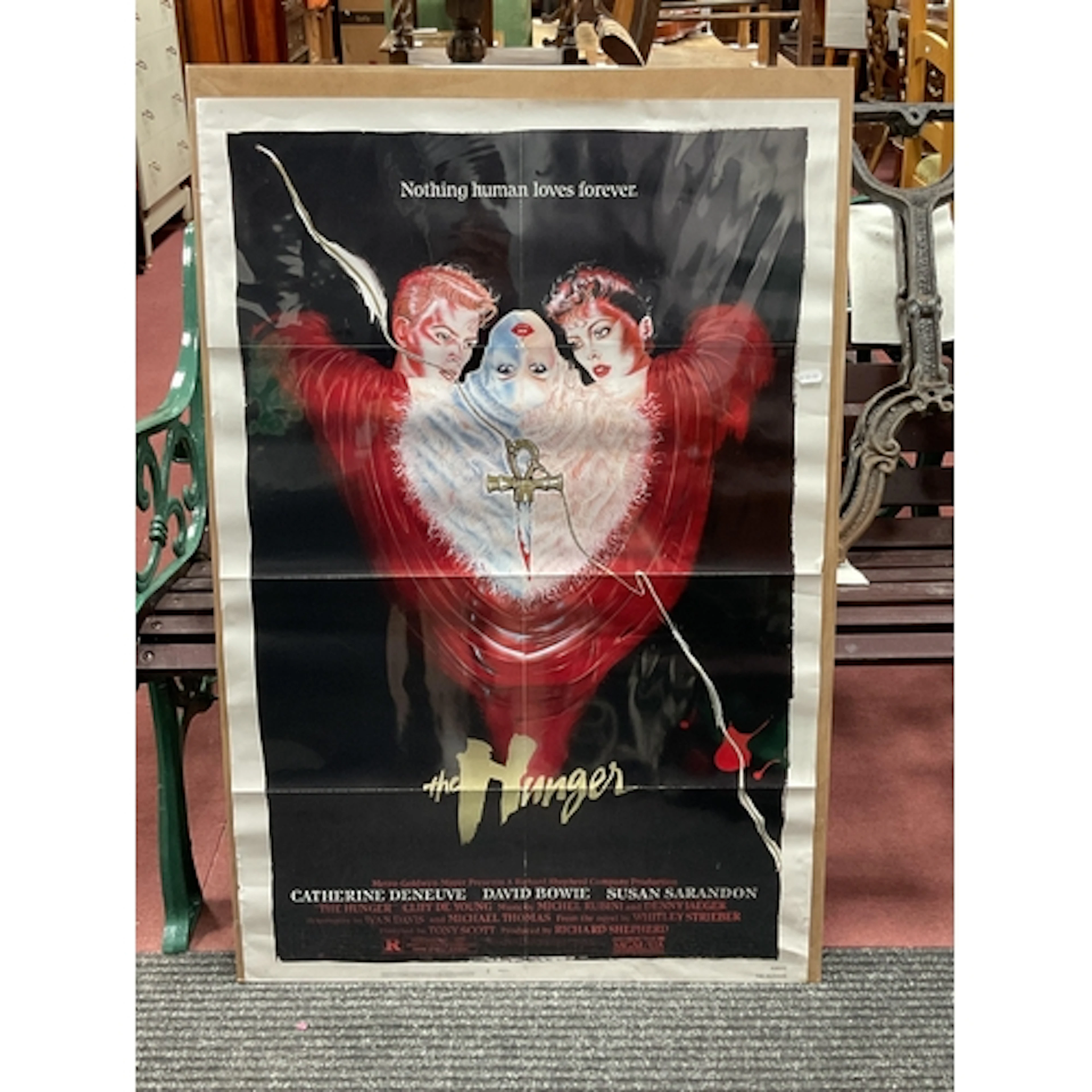 Poster 'The Hunger' starring David Bowie, G.A.U litho in U.S...