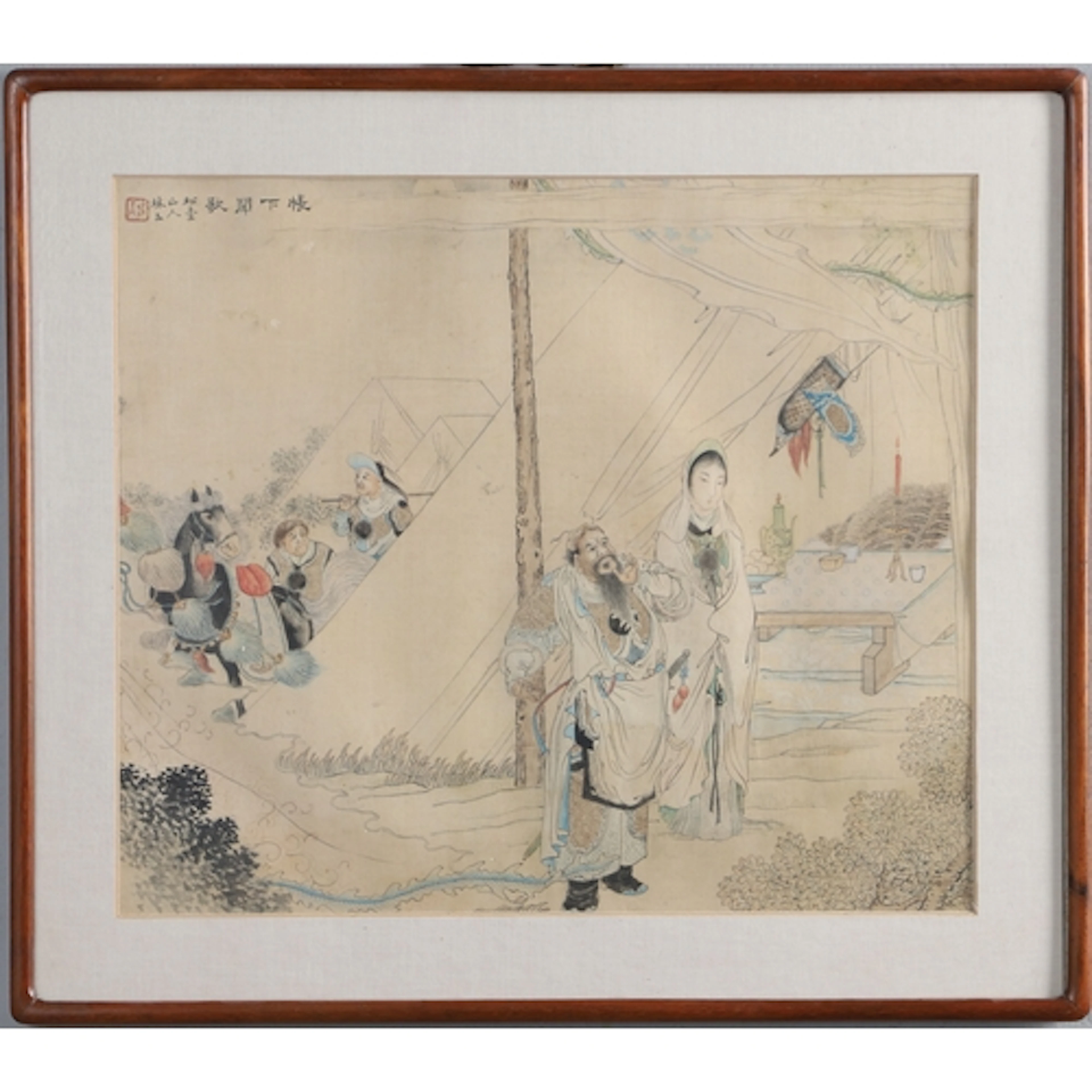 CHINESE SIGNED PAINTING - QING DYNASTY. Qing Dynasty, painte...