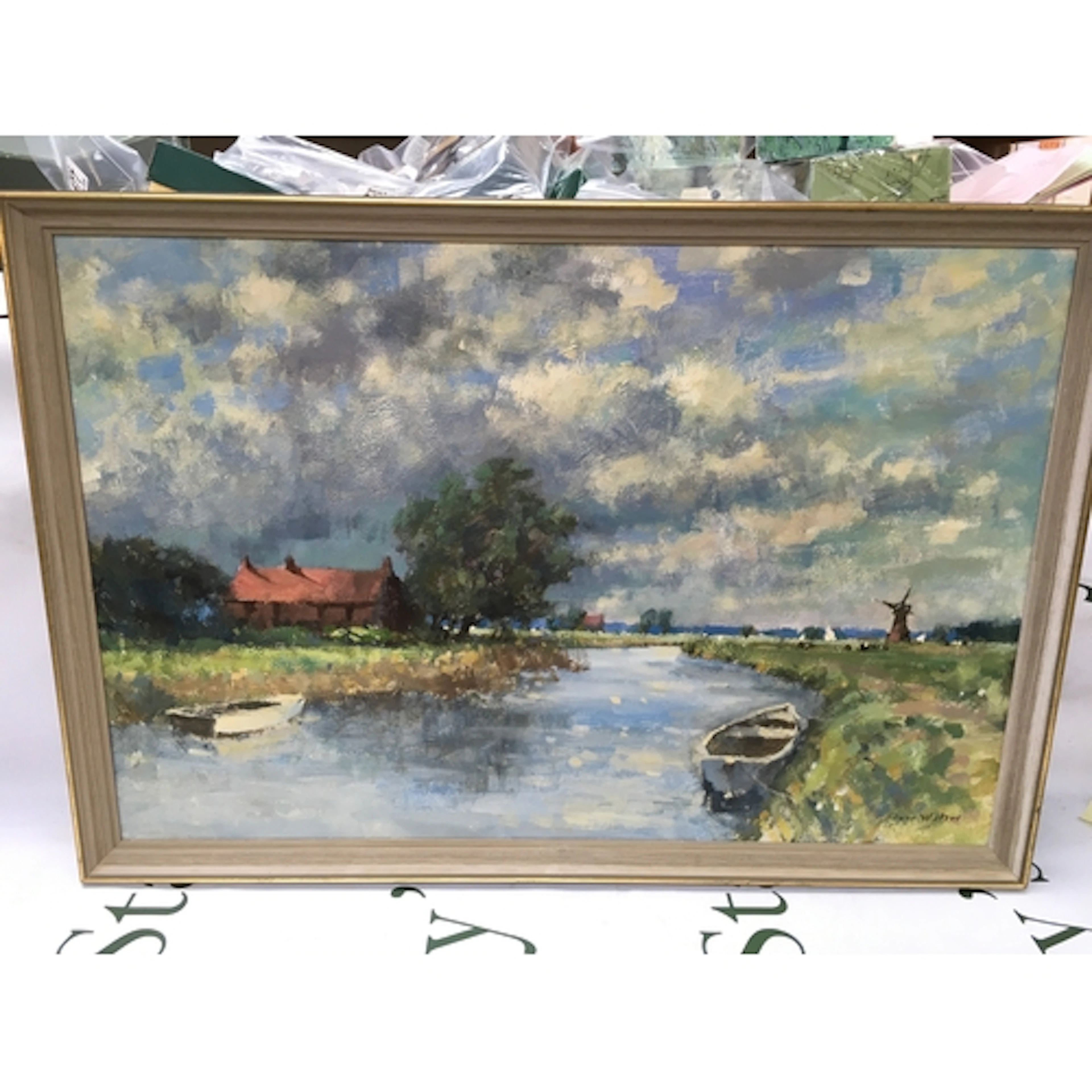 Owen Waters west Somerton oil painting