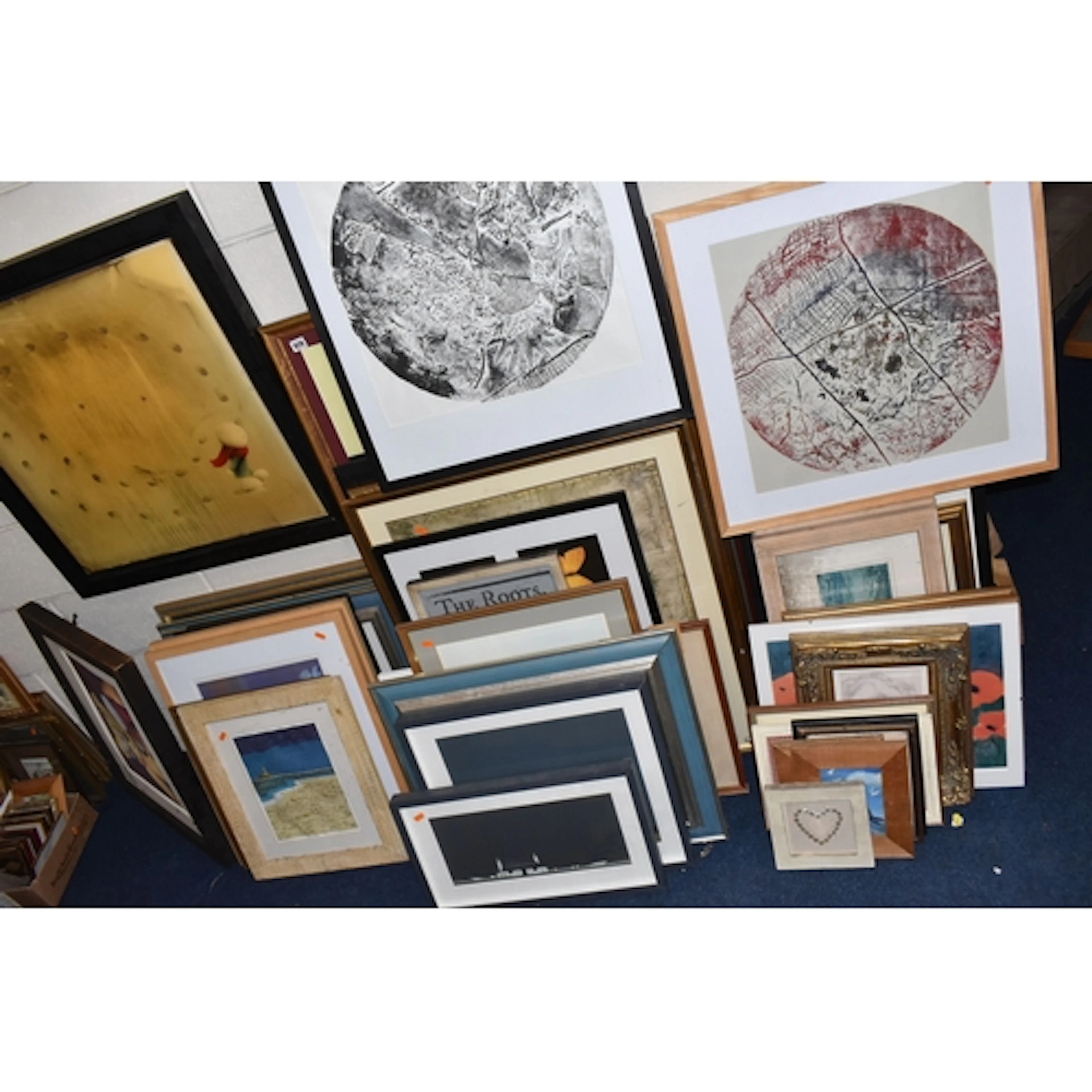 A QUANTITY OF ASSORTED FRAMED PRINTS, to include a smoke dam...