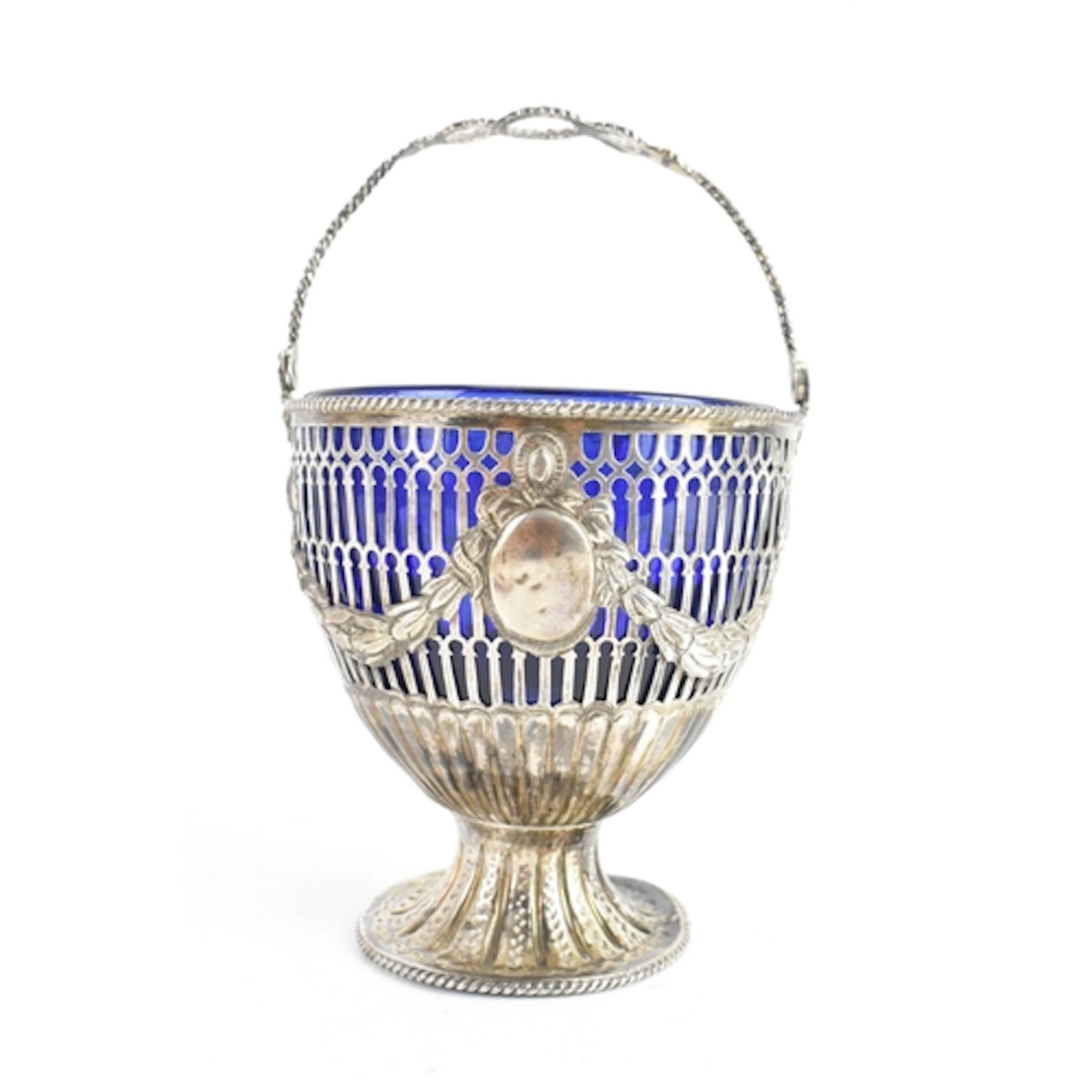 A George III silver sugar basket by Charles Chester II, of o...