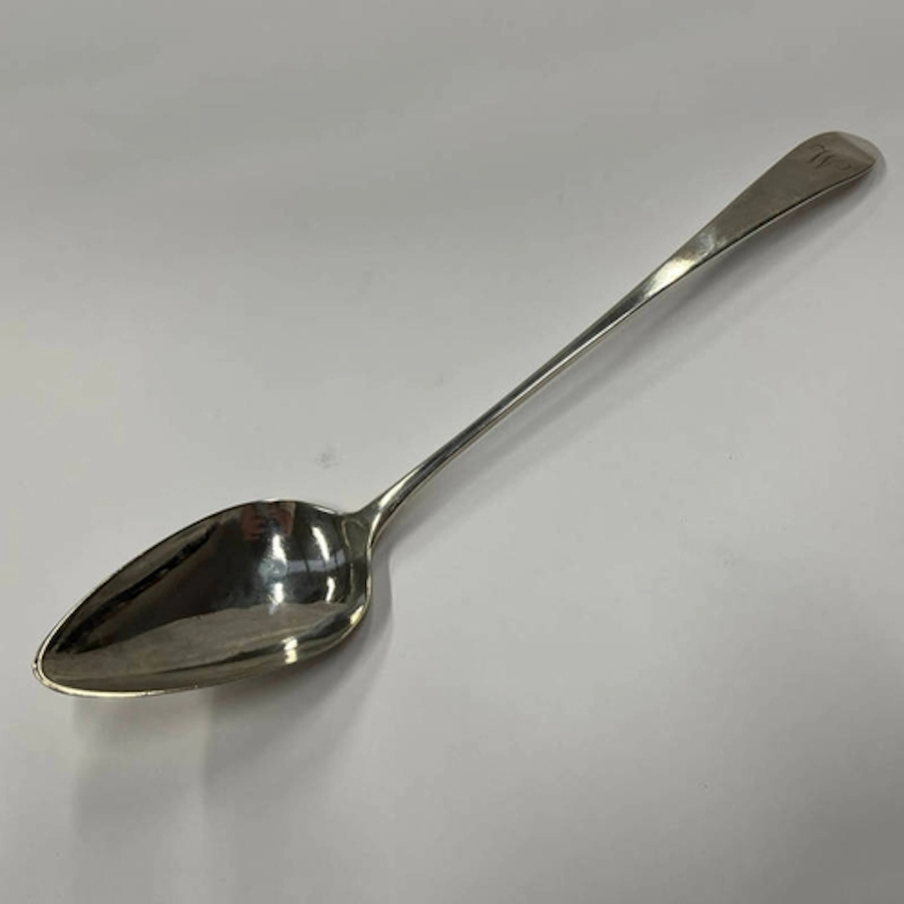 GEORGE III SCOTTISH SILVER BASTING SPOON BY ROBERT WILSON, E...