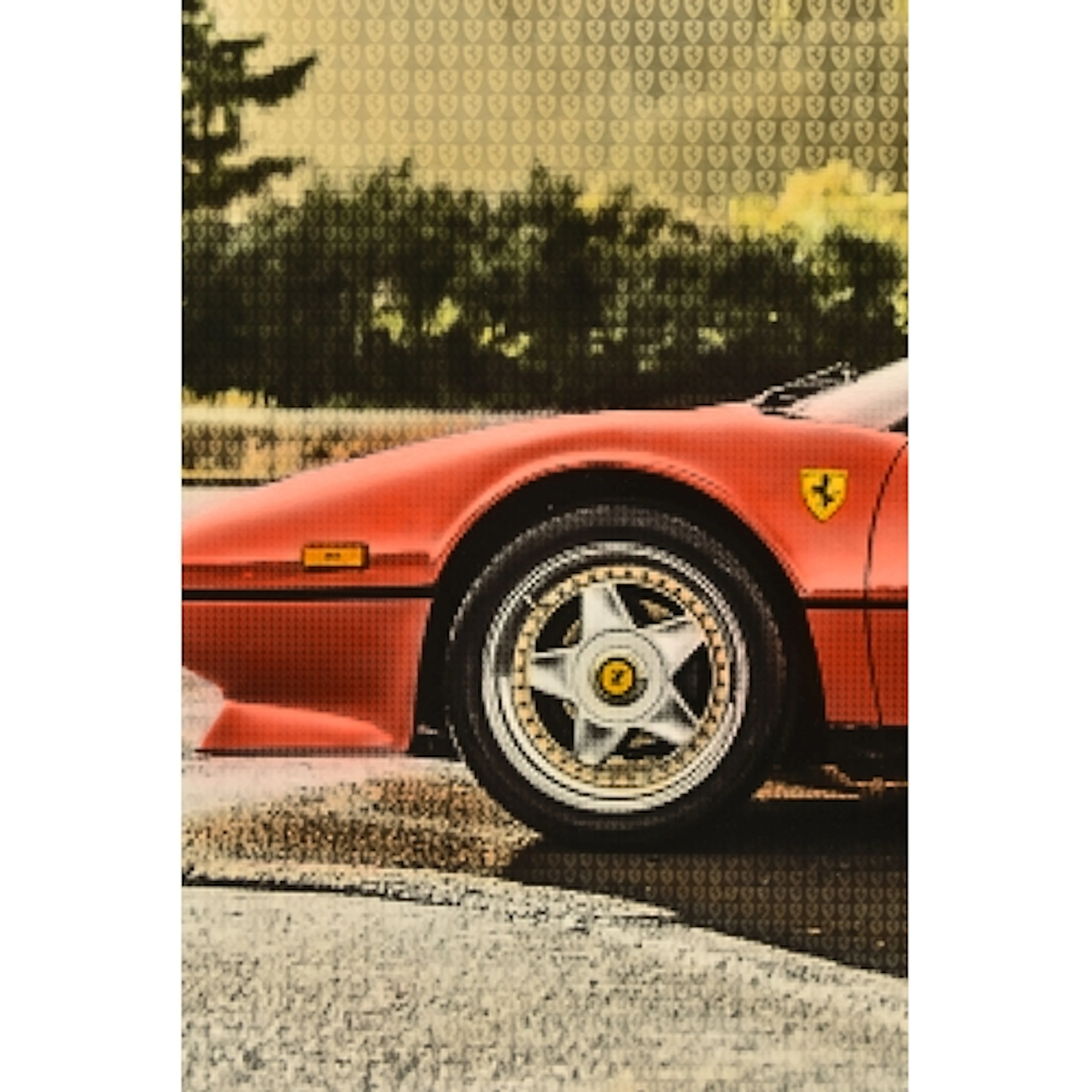 NICK HOLDSWORTH (BRITISH CONTEMPORARY) 'FERRARI', a pixelate...
