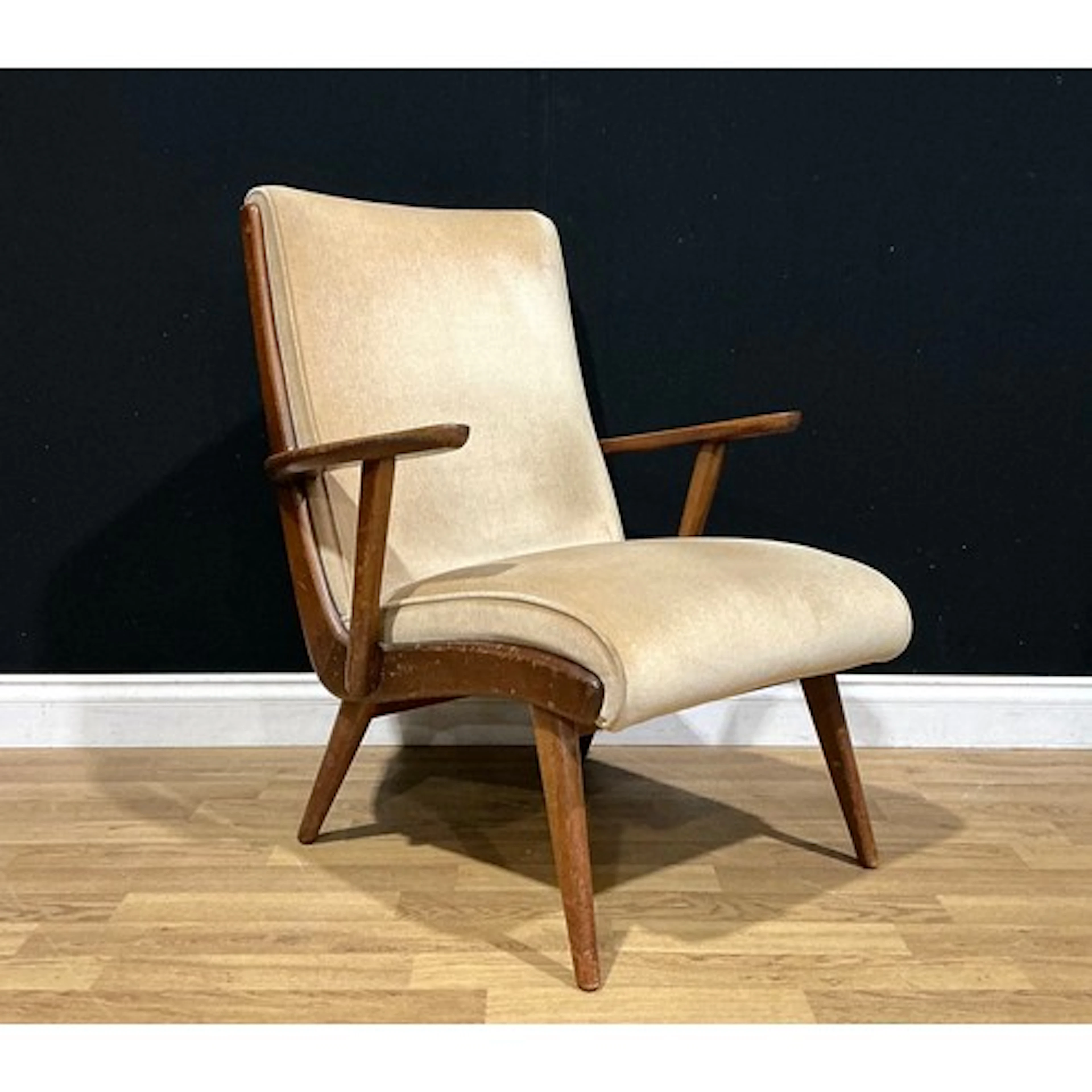 A mid-20th century lounge chair, in the Scandinavian taste, ...
