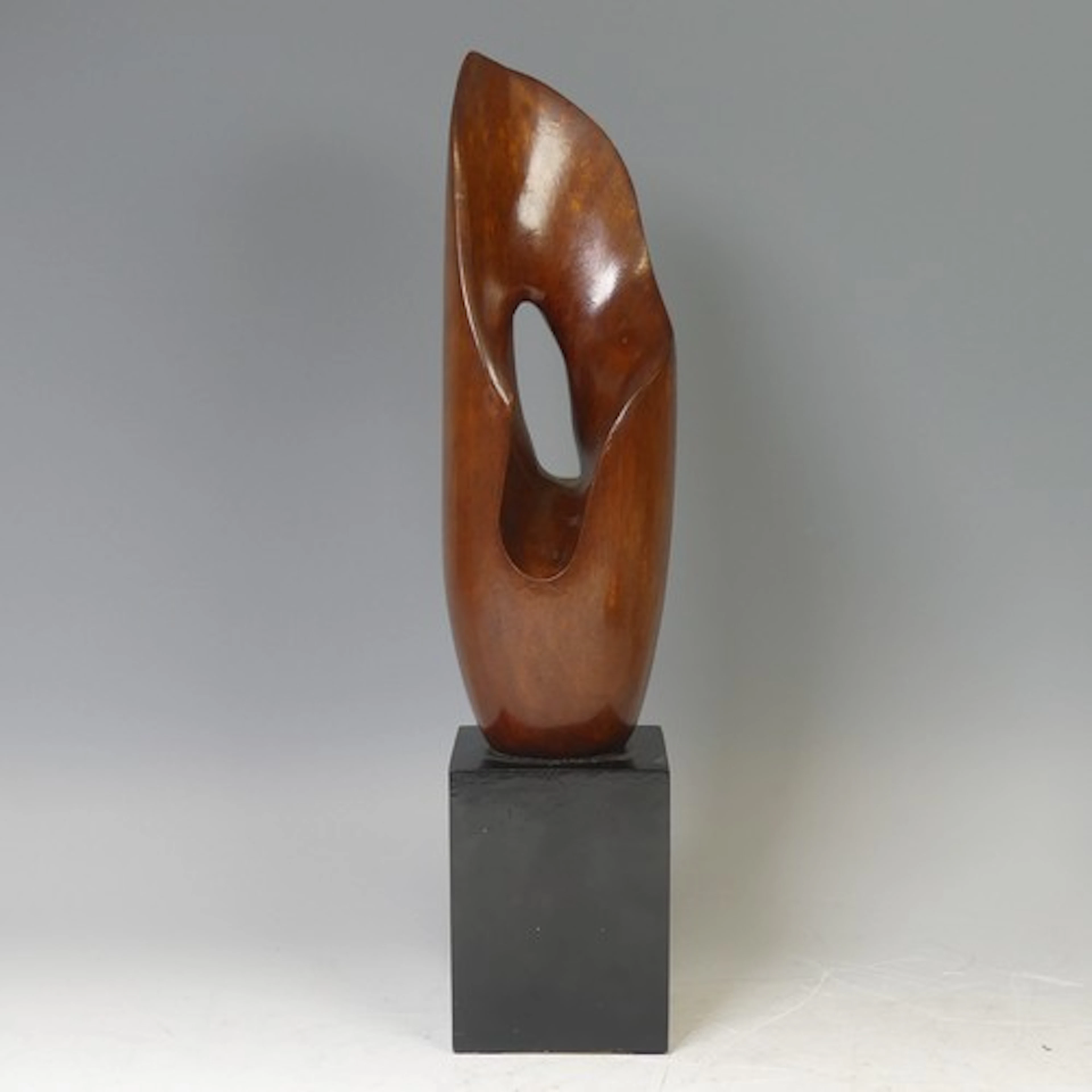 A contemporary abstract wooden Sculpture, in the manner of B...