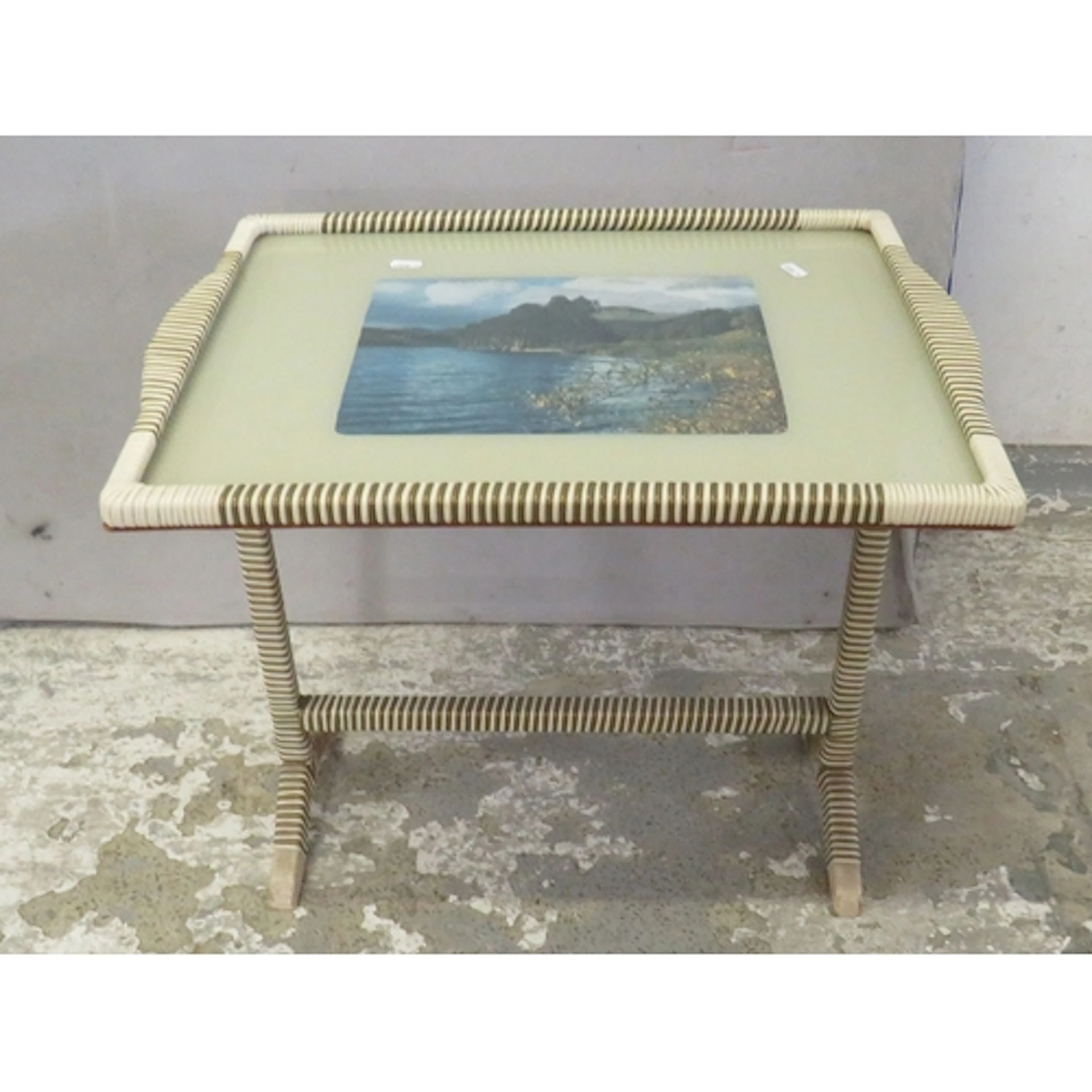 Vintage Glass Topped Coffee Table, converting to fire screen...