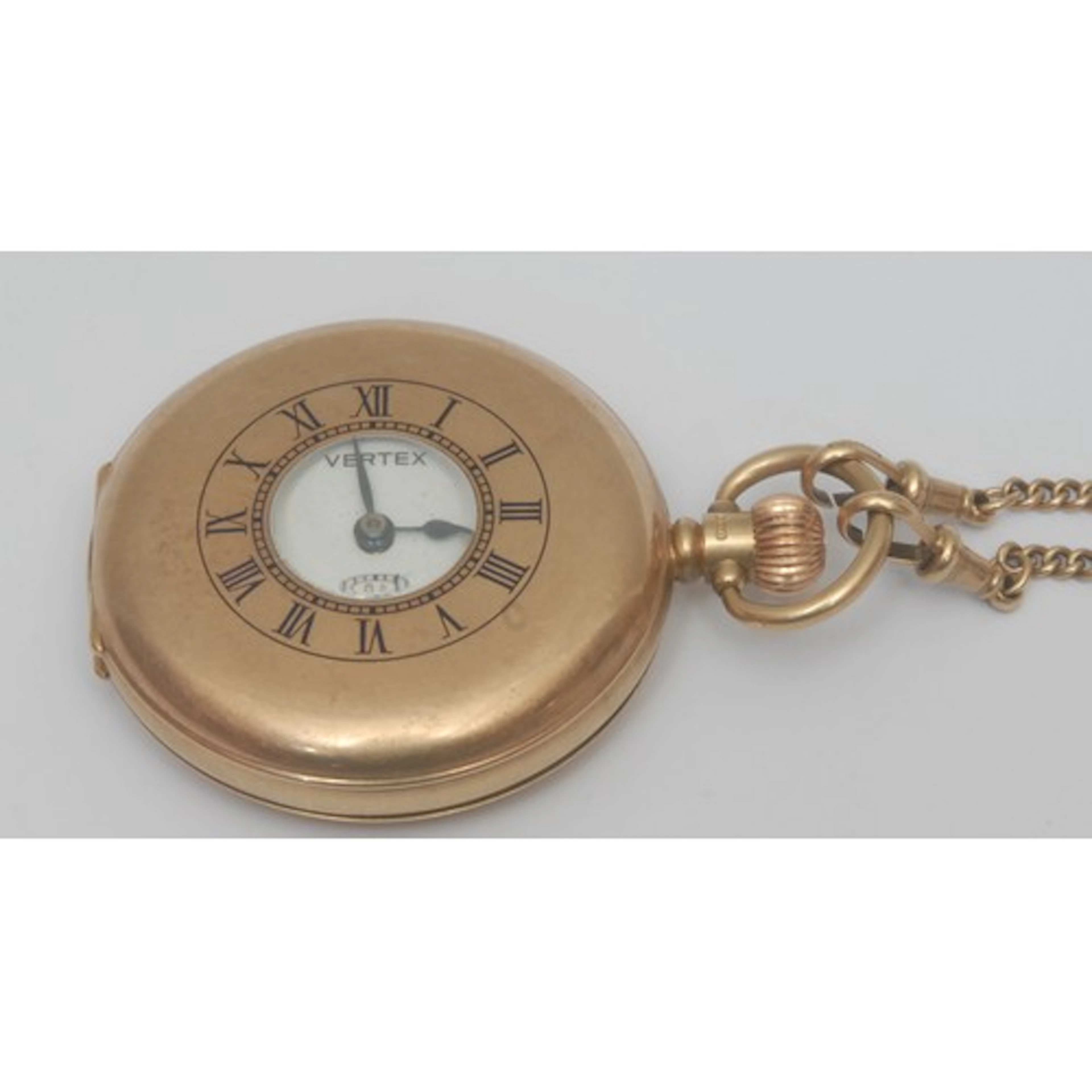 Local interest....A George VI 9ct gold half hunter pocket wa...
