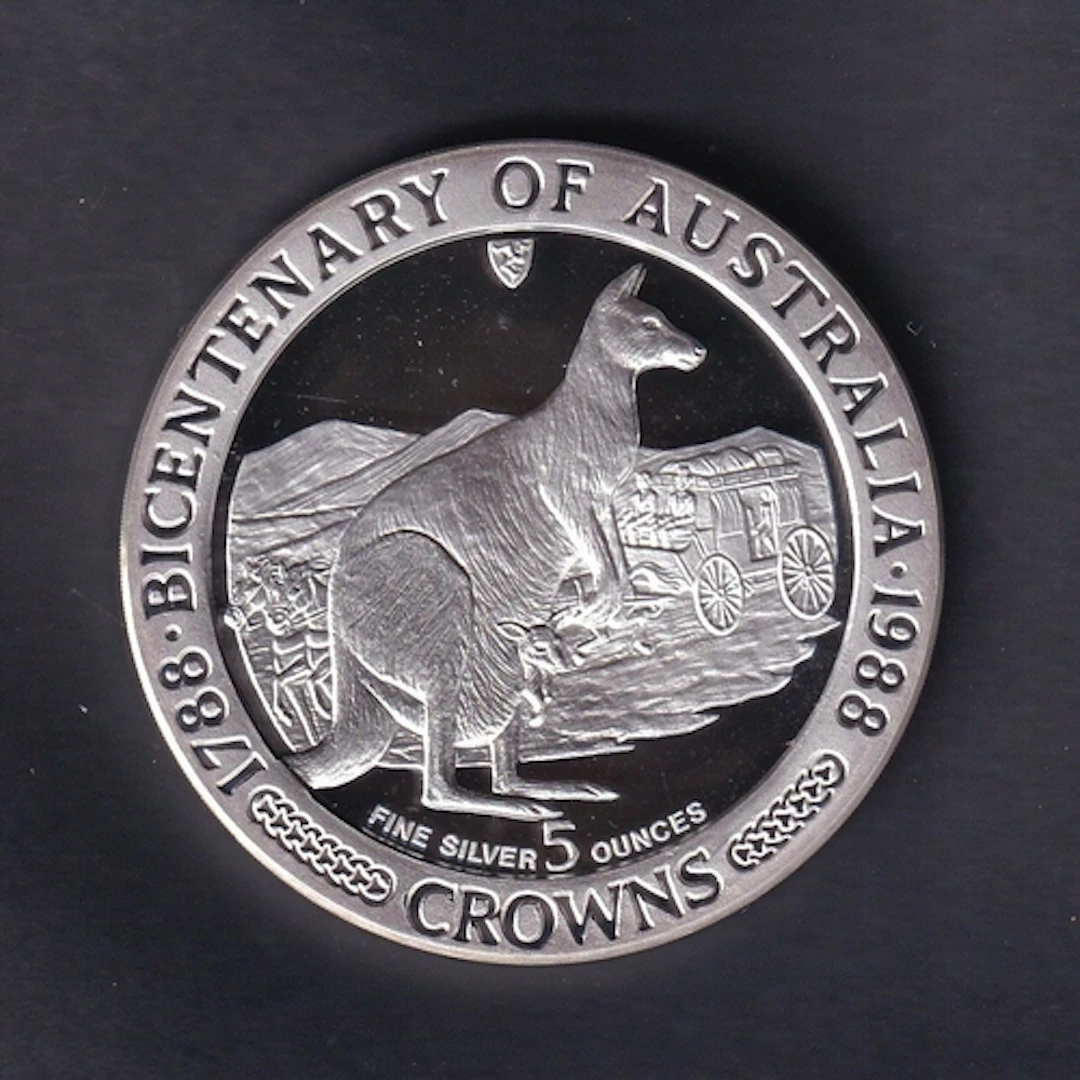 1988 Isle of Man, Bicentenary of Australia commemorative sil...