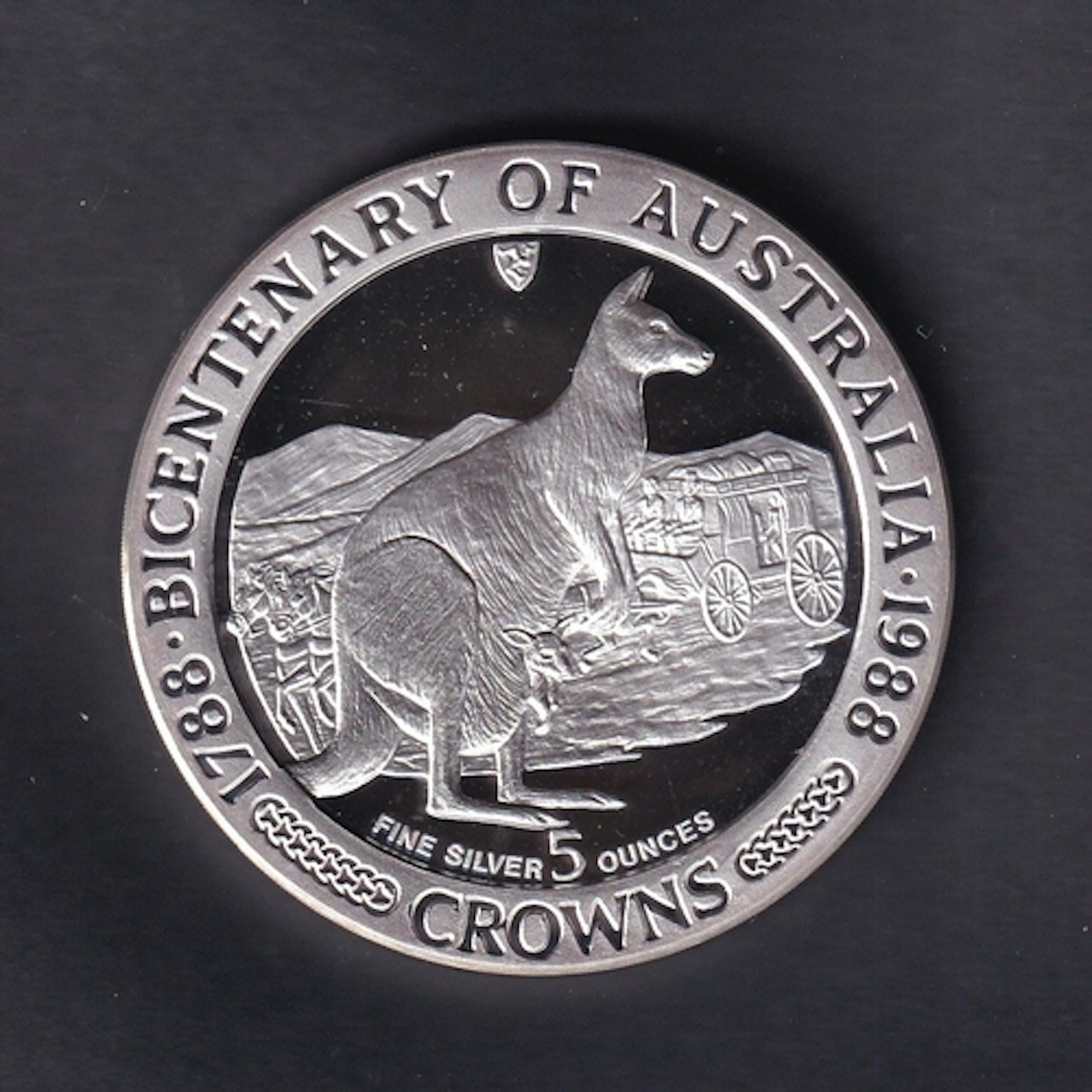 1988 Isle of Man, Bicentenary of Australia commemorative sil...