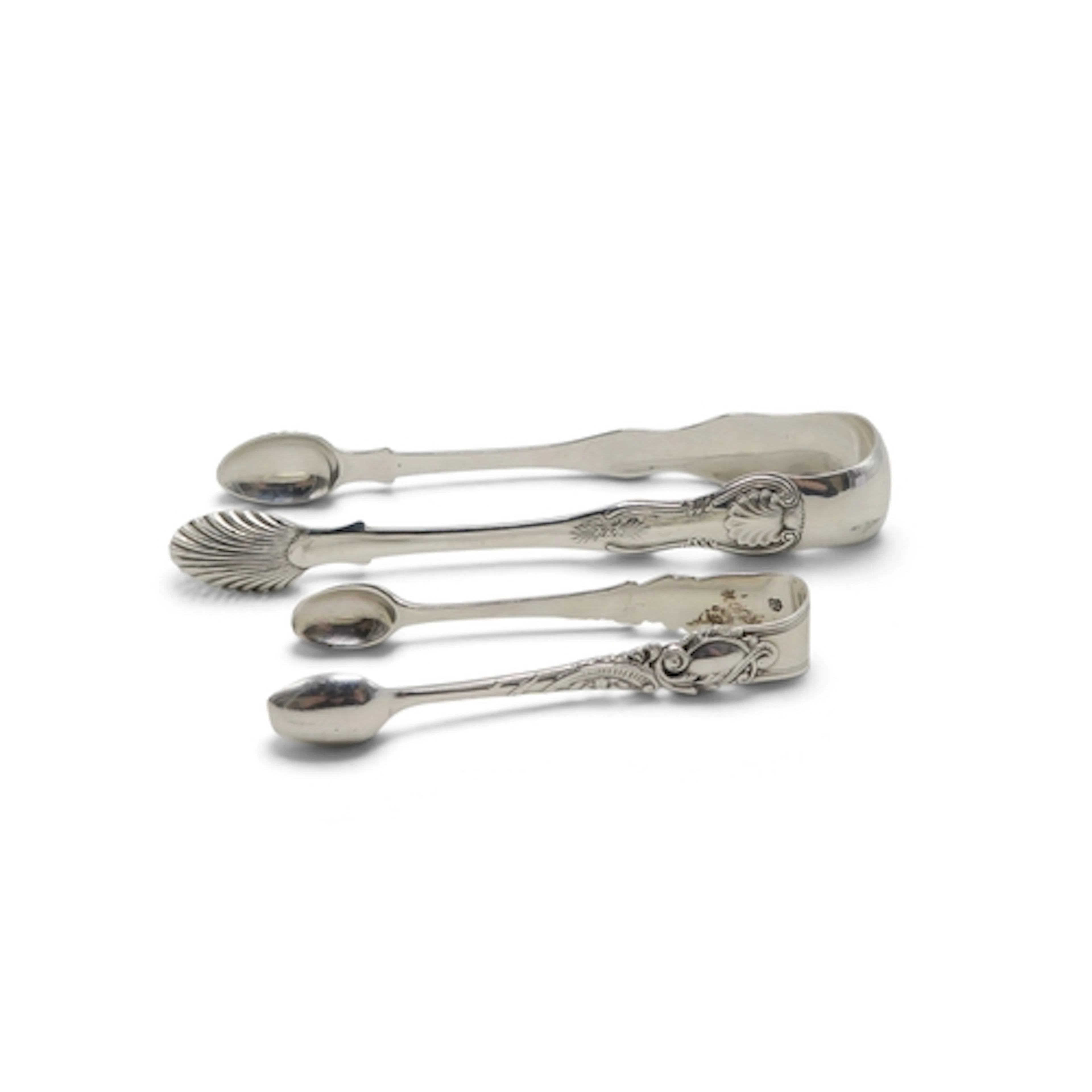 A pair of early-Victorian Scottish silver sugar tongs by Joh...