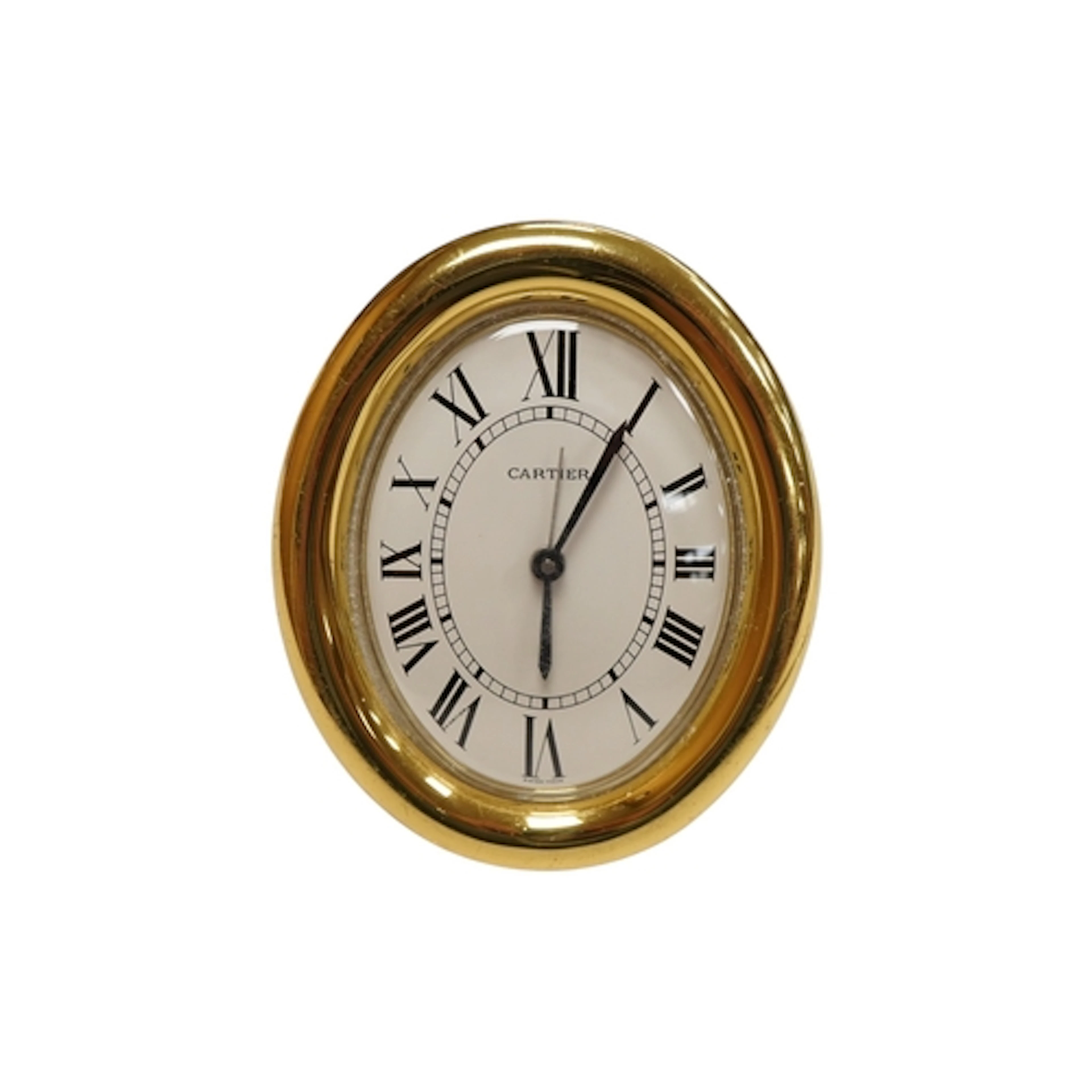 A Cartier Baignoire alarm clock, 890916214, 8.5cm high...