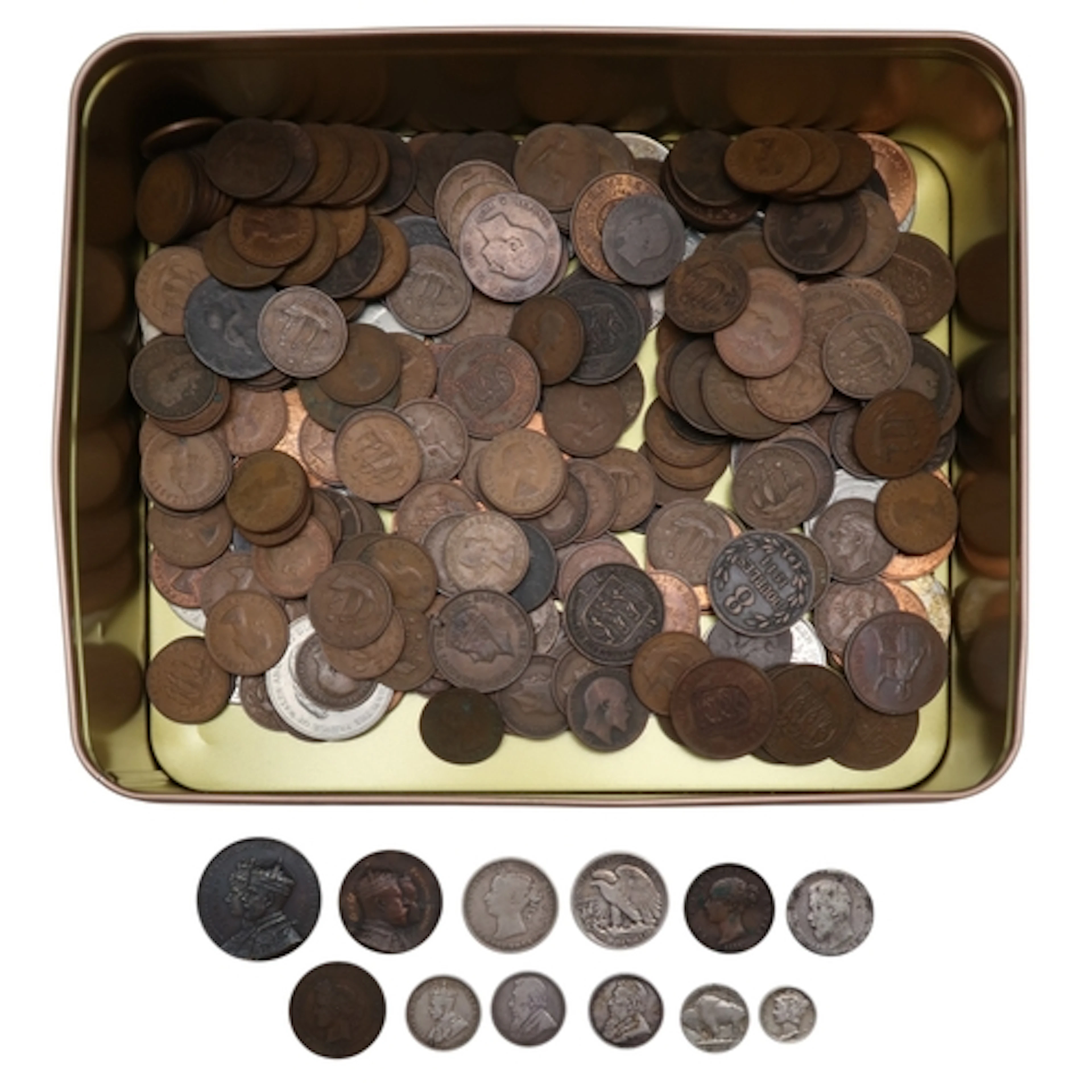 A worldwide coin collection to include a George V and Mary m...