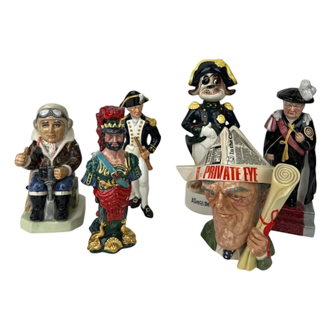 TWO ROYAL DOULTON FIGURES: THE CAPTAIN AND SHIPS FIGUREHEADS...