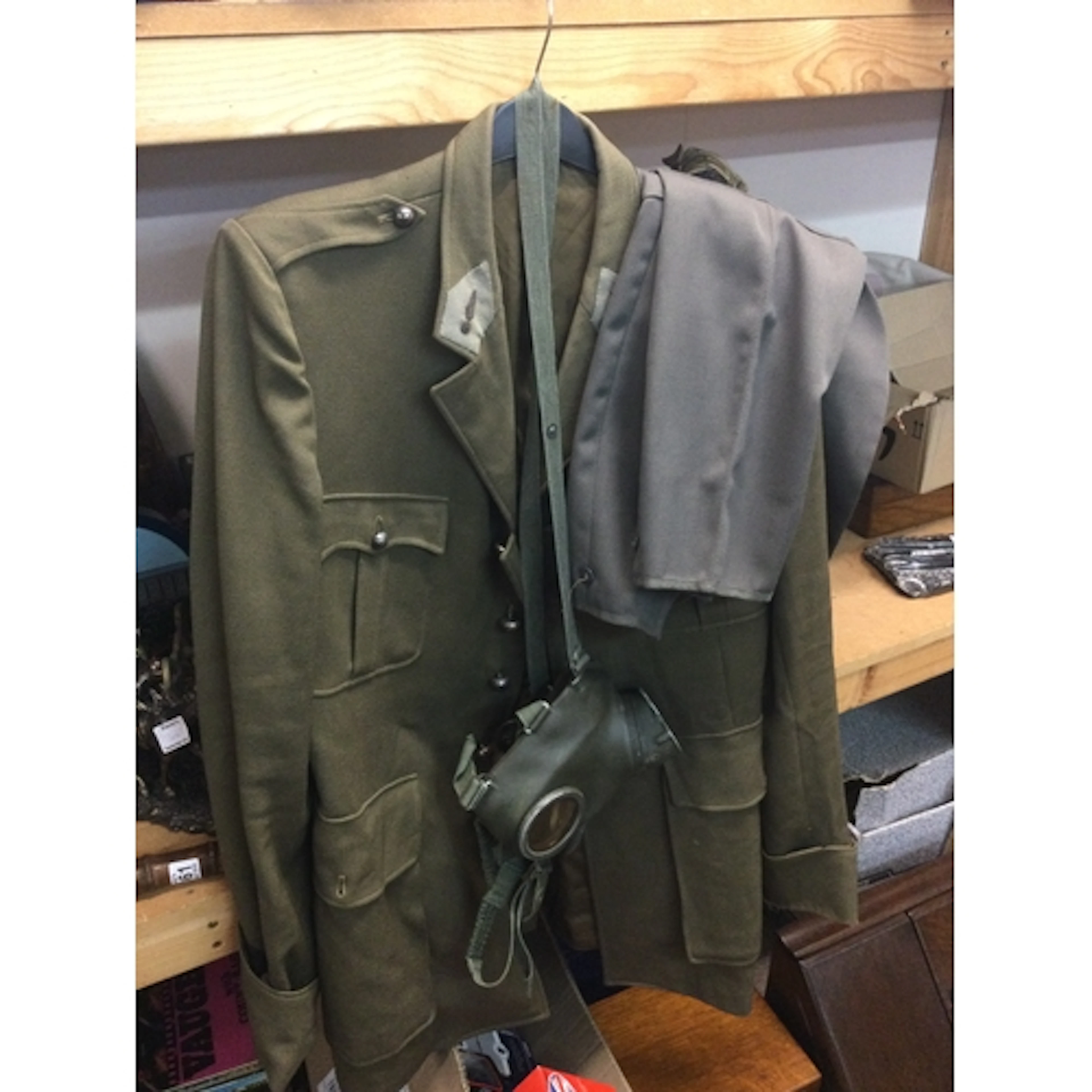 A reproduction French WW2 military jacket (46cm wide, 84cm l...