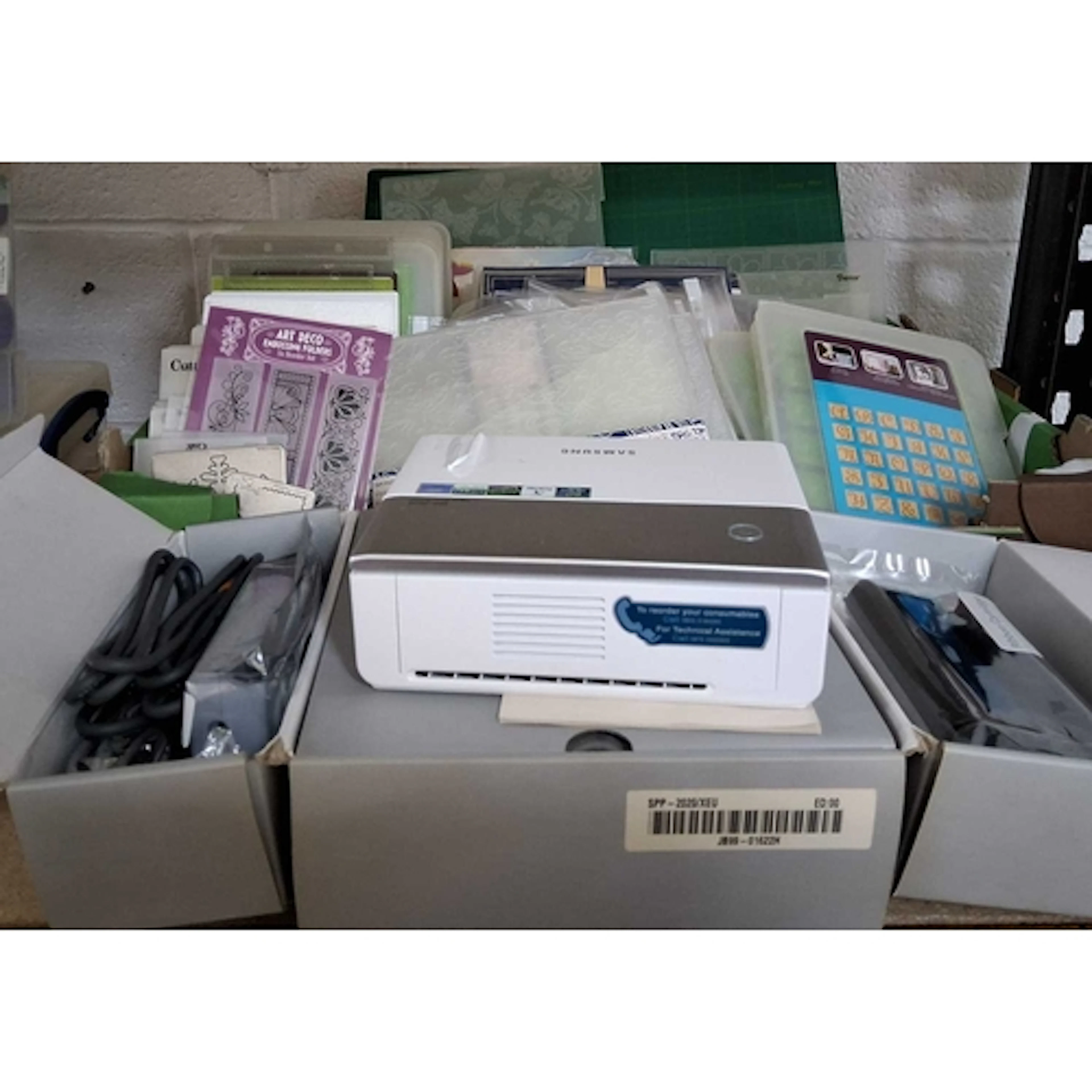 ONE BOX OF CRAFT RELATED ITEMS AND LOOSE, to include a Samsu...
