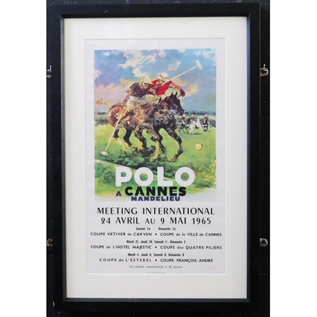 A polychrome advertising poster for an International Polo Me...