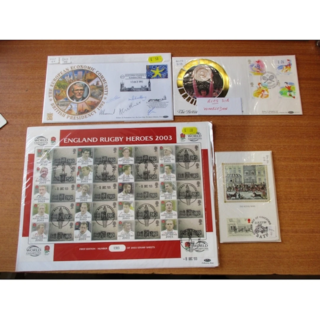 FDC large mainly unsorted range of Benhams with small silks ...