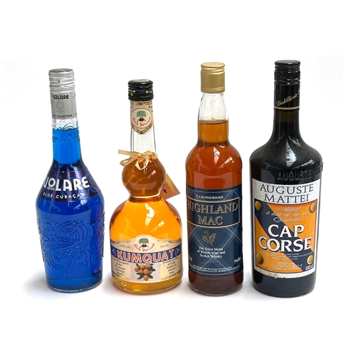 Corfu Delicious Kumquat liqueur, 22% vol; Volare Curacao Blu...