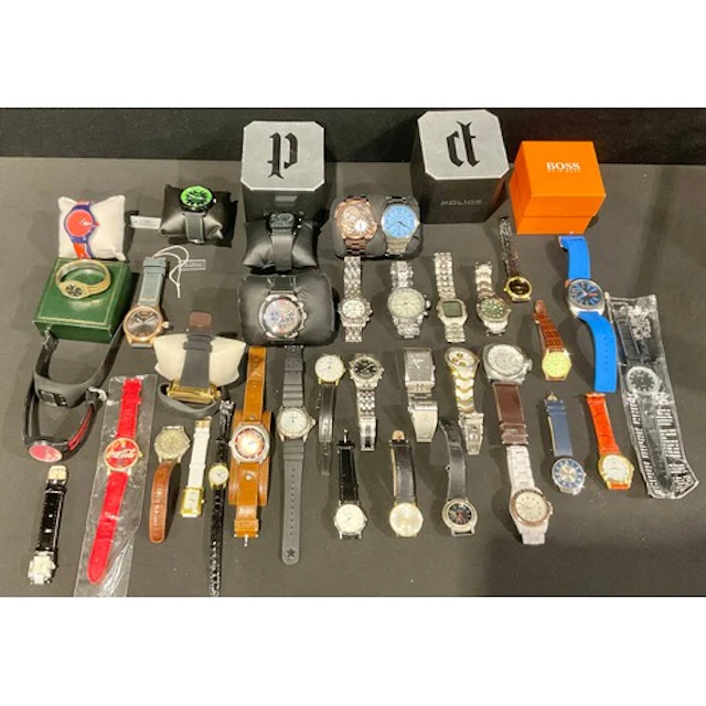 Watches - various Police, Lacoste, Swatch and other gentleme...