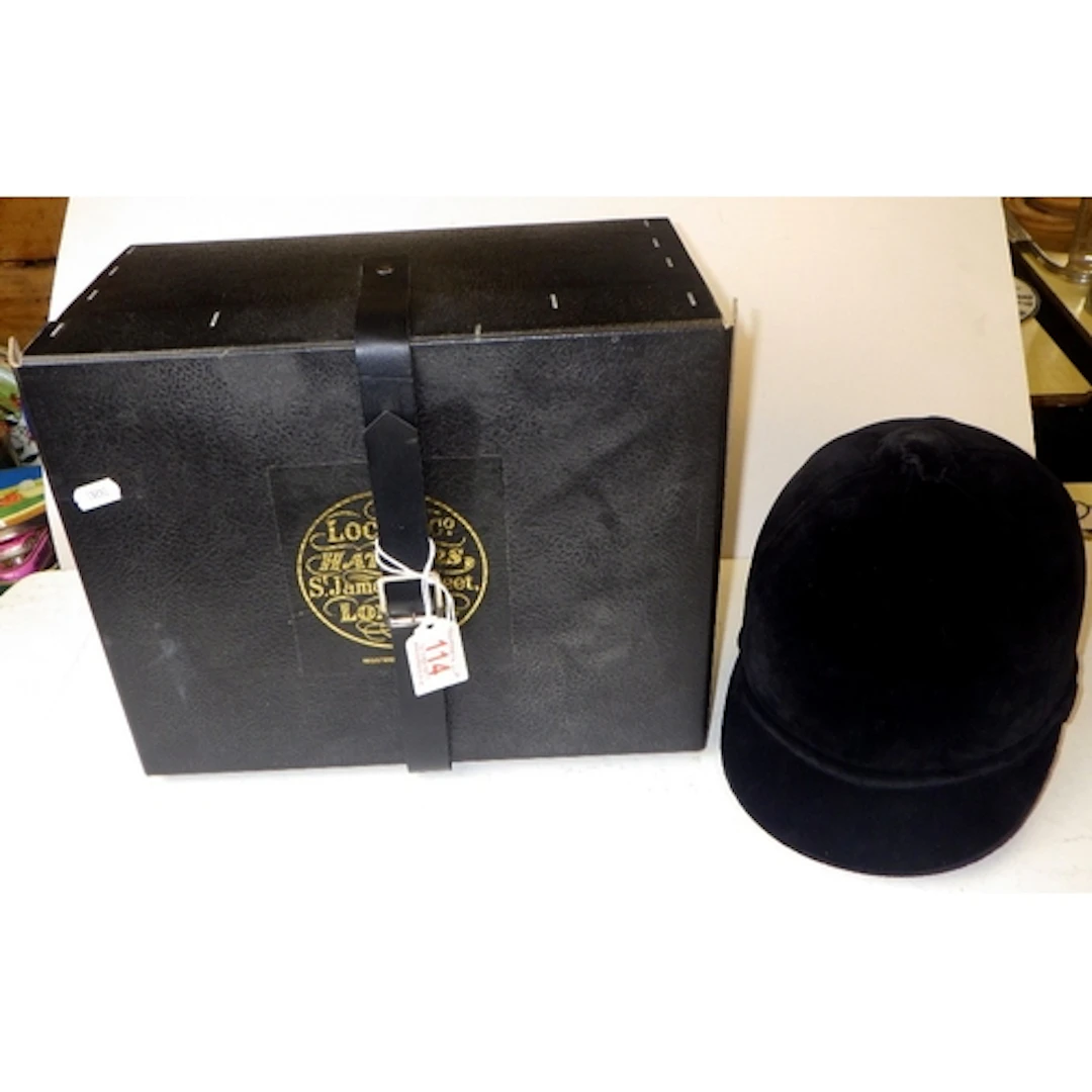A Locke & Co riding helmet
