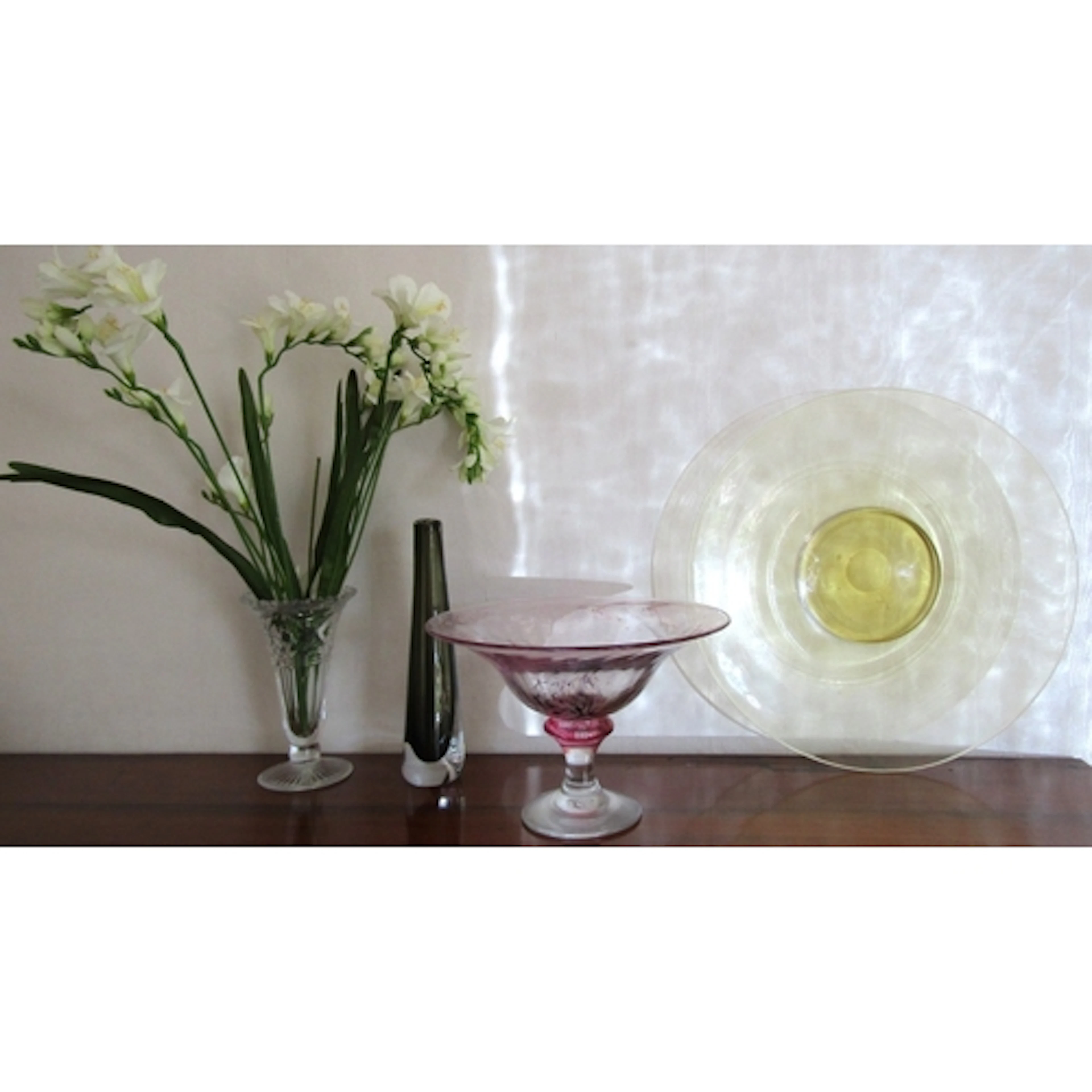 Four Pieces of Vintage Crystal Including Taza One Possibly M...