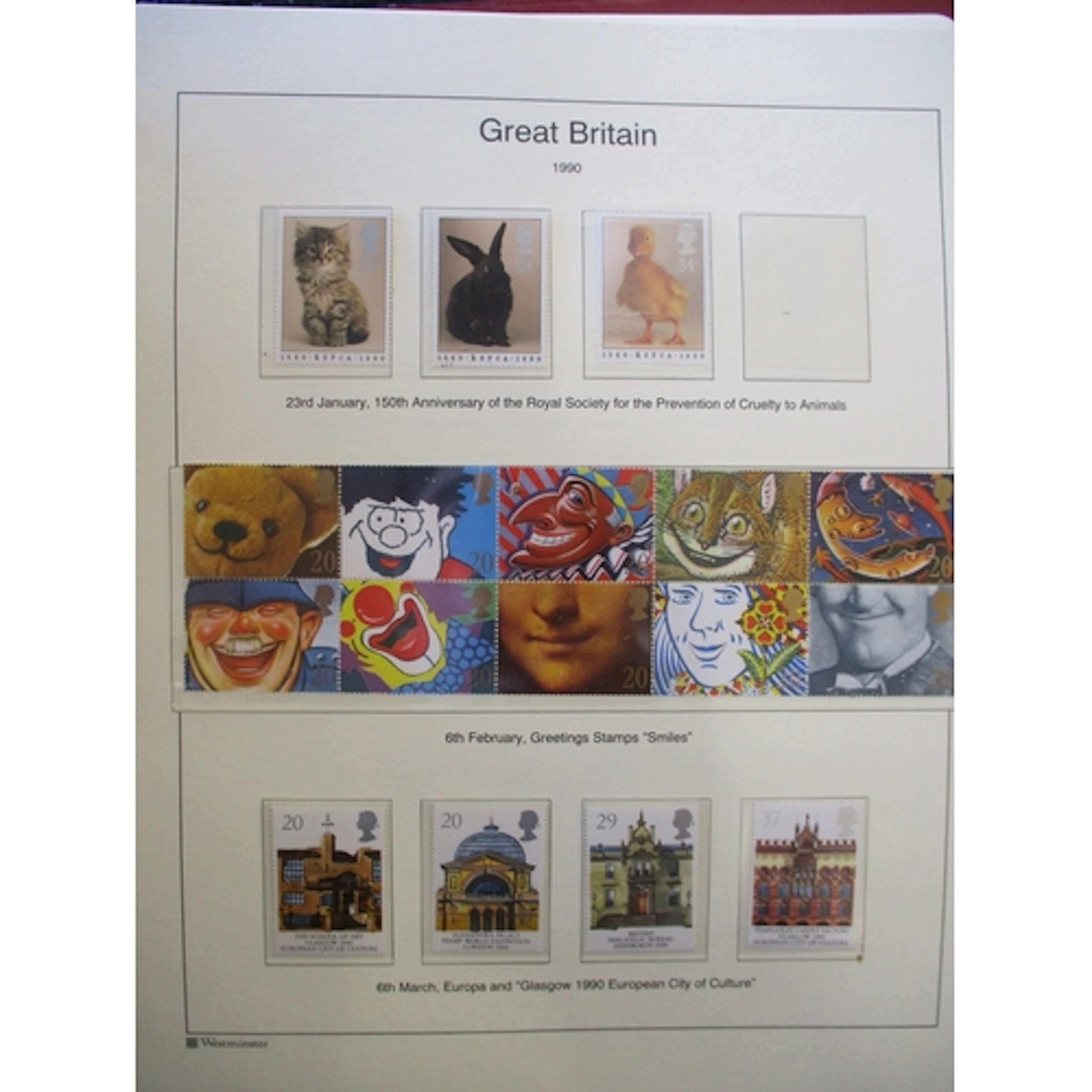 Commem Decimal UM range in 5 albs, ranging from 1990-2017 wi...