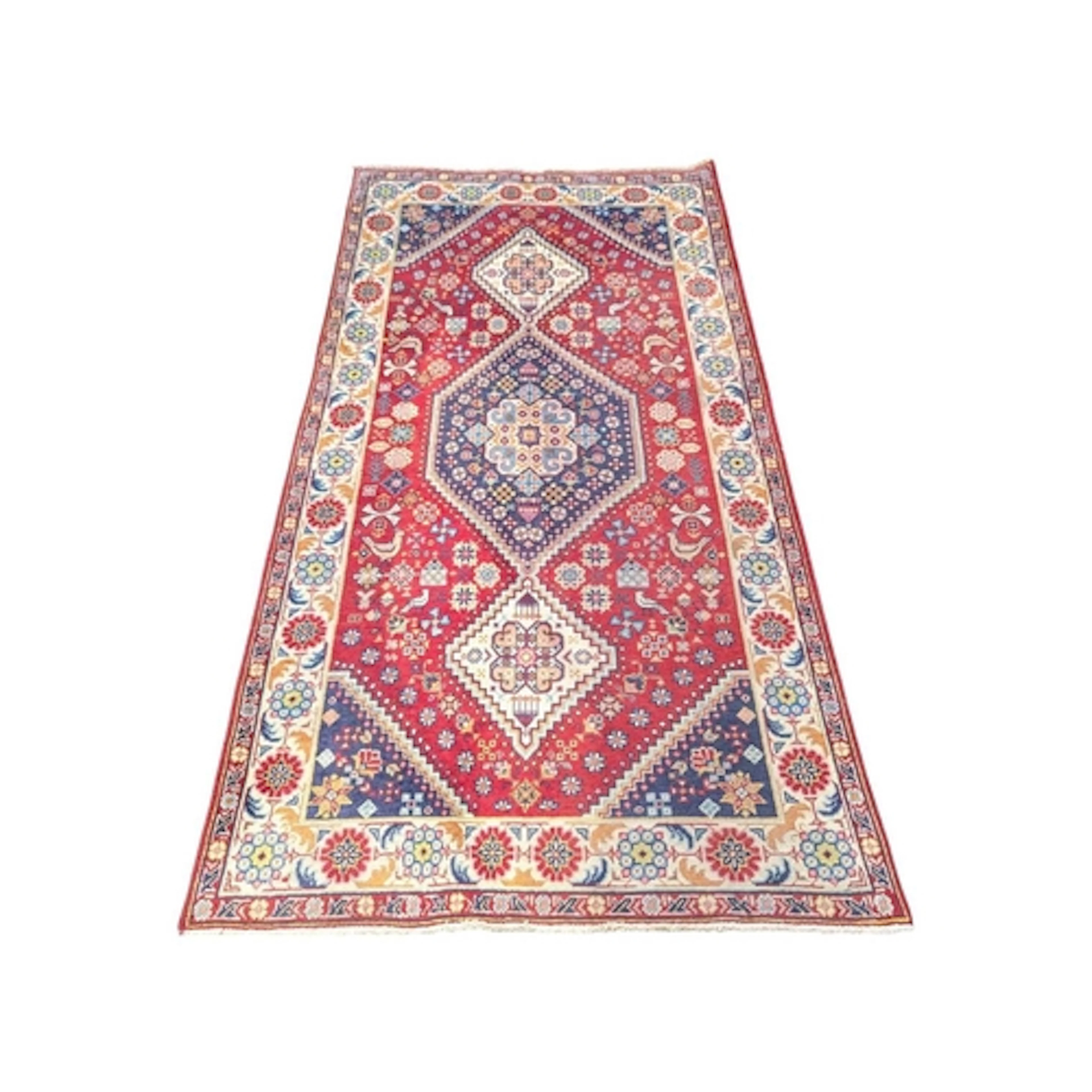 A South West Persian Qashqai carpet floor rug. One central m...