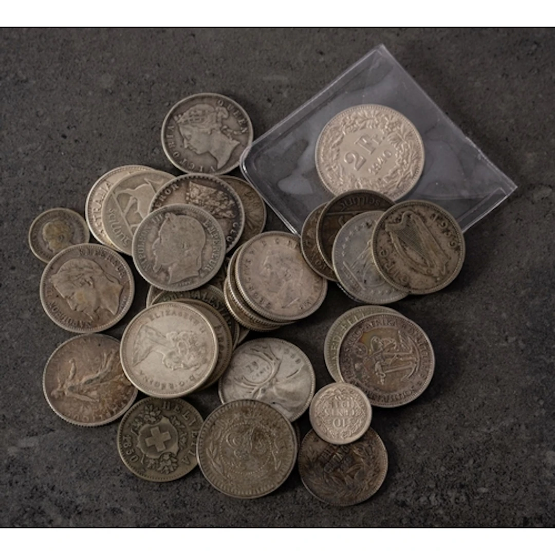 A large group of mainly silver European and World coins incl...