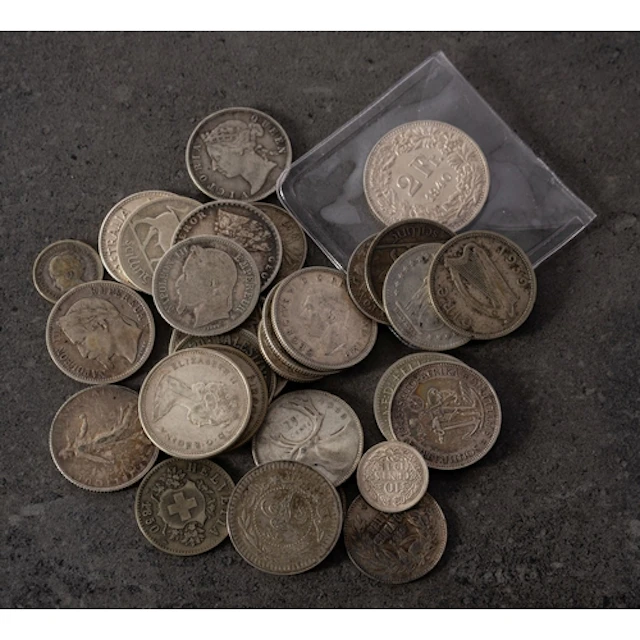 A large group of mainly silver European and World coins incl...