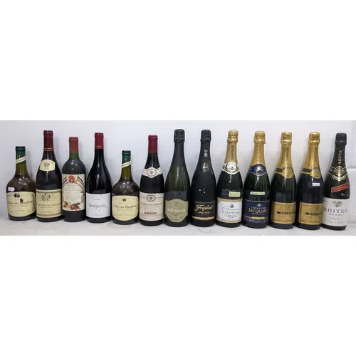 Thirteen bottles of assorted wine and sparkling wine, compri...