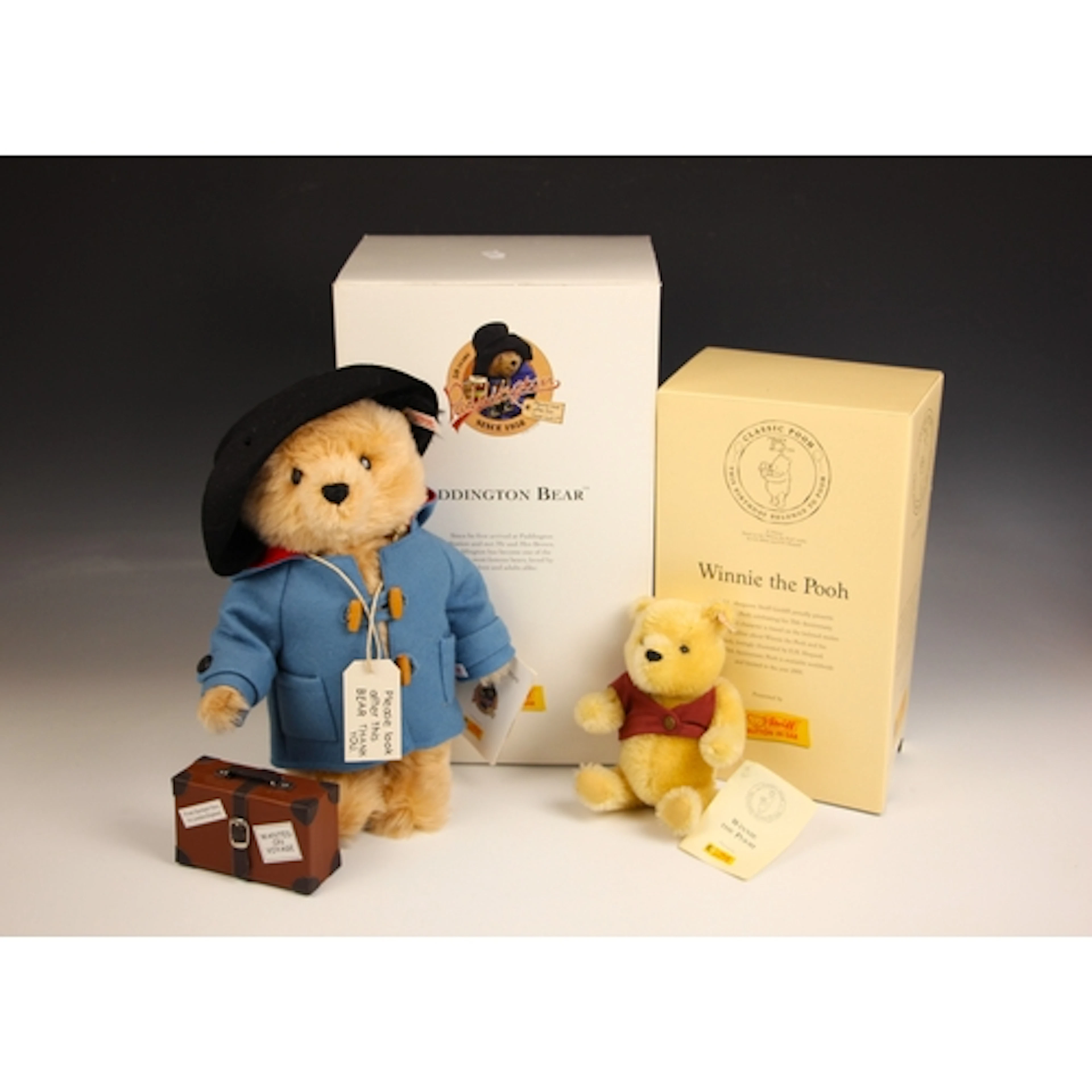 A Steiff Paddington Bear, ear tag number 00524, 32cm high, w...