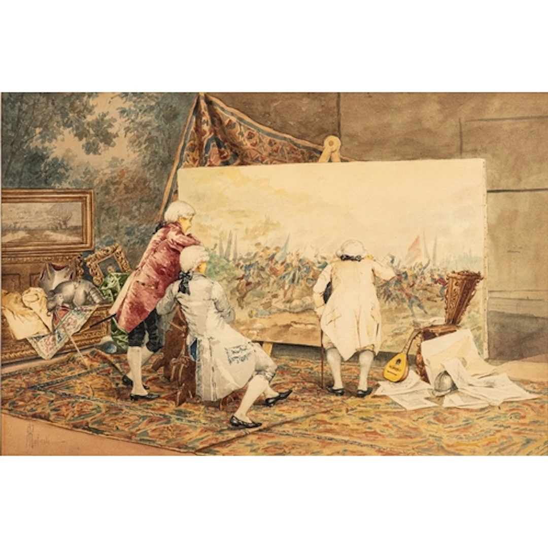 Albert Pierre Roberti (Belgian, 1811-1864) - A study of thre...